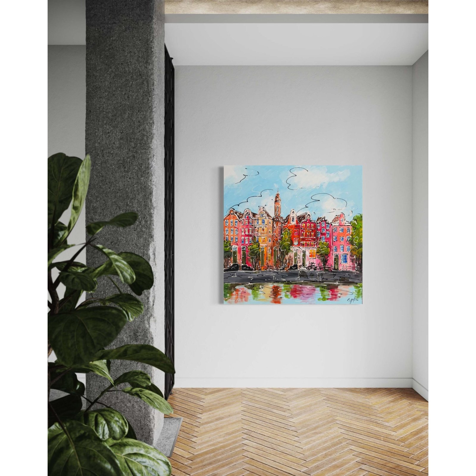 Schilderij Stadsgezicht I