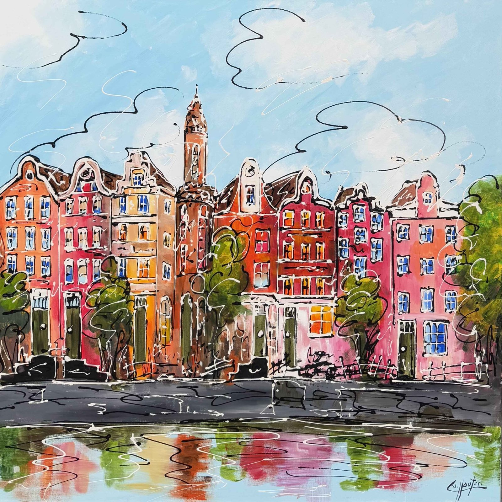 Schilderij Stadsgezicht I