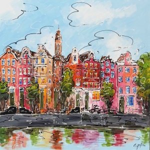 Schilderij Stadsgezicht I