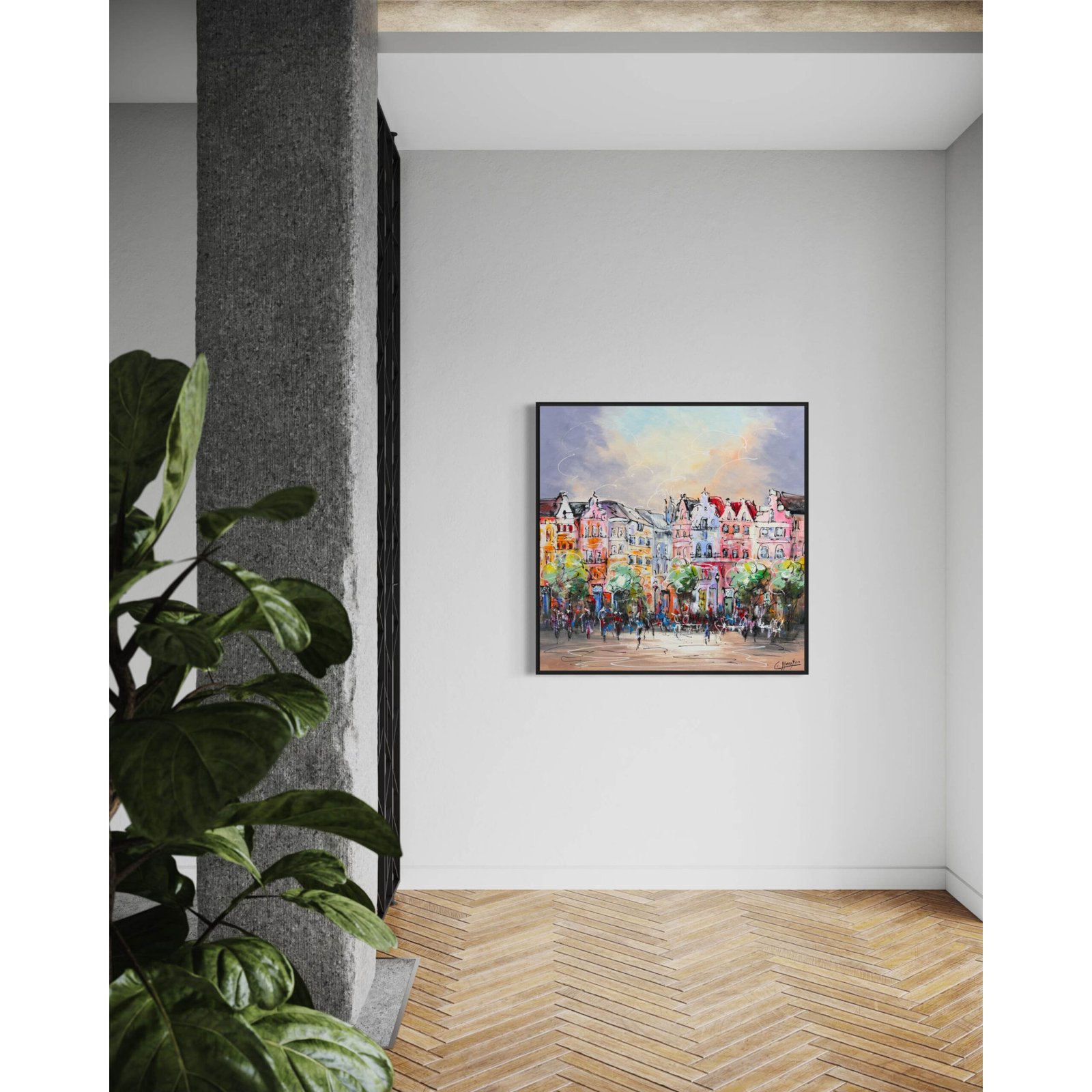 Schilderij Stadsgezicht III