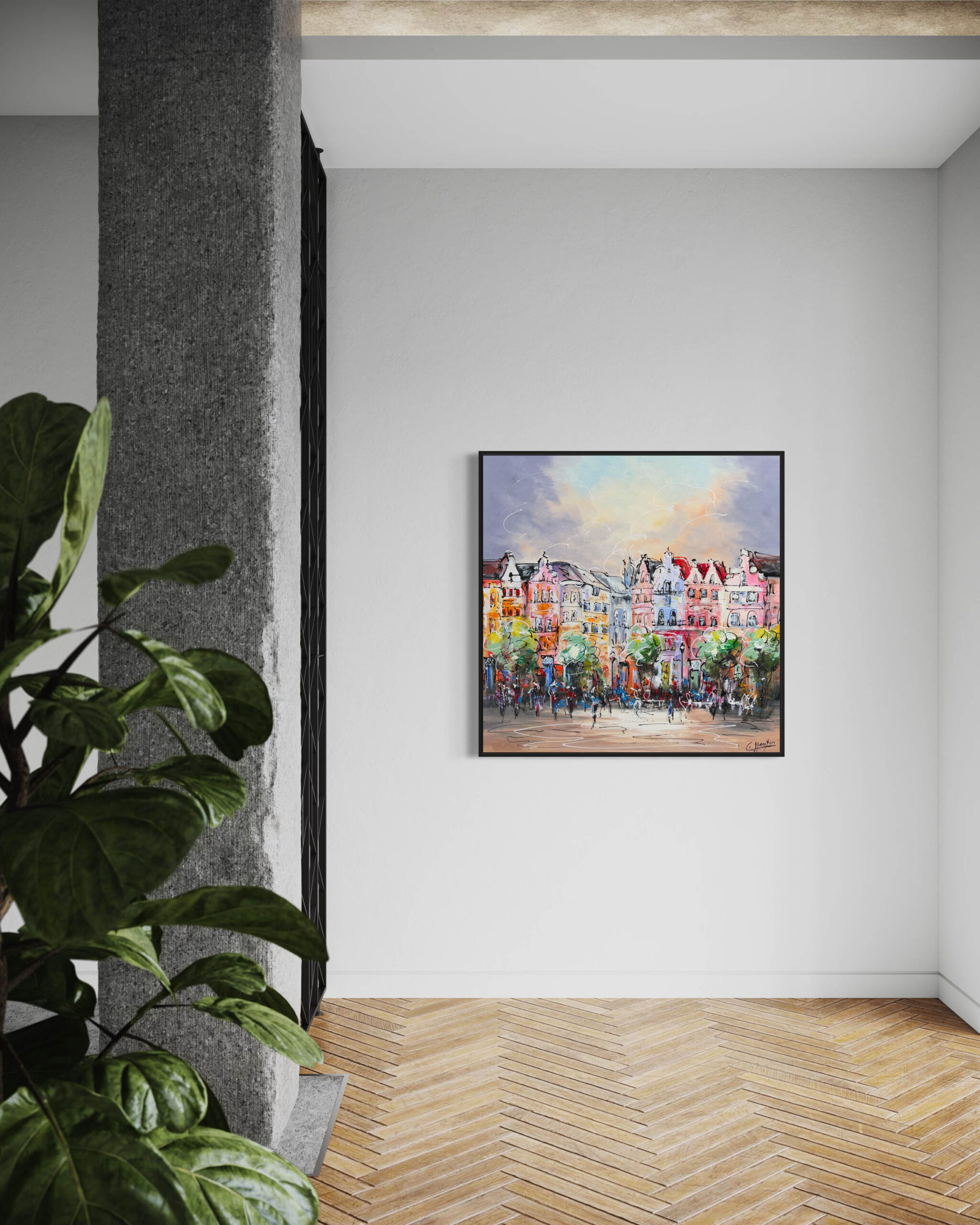 Schilderij Stadsgezicht III