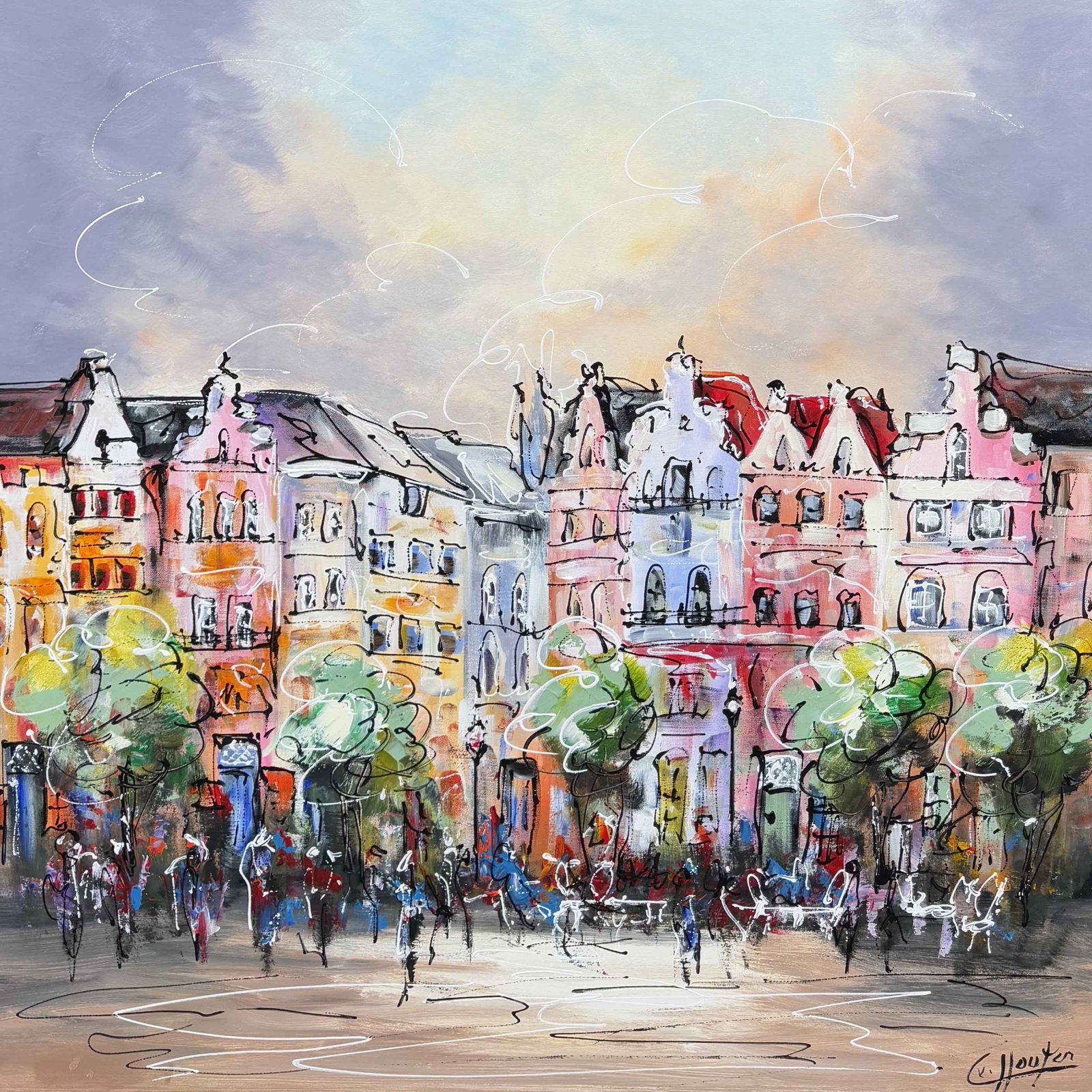 Schilderij Stadsgezicht III
