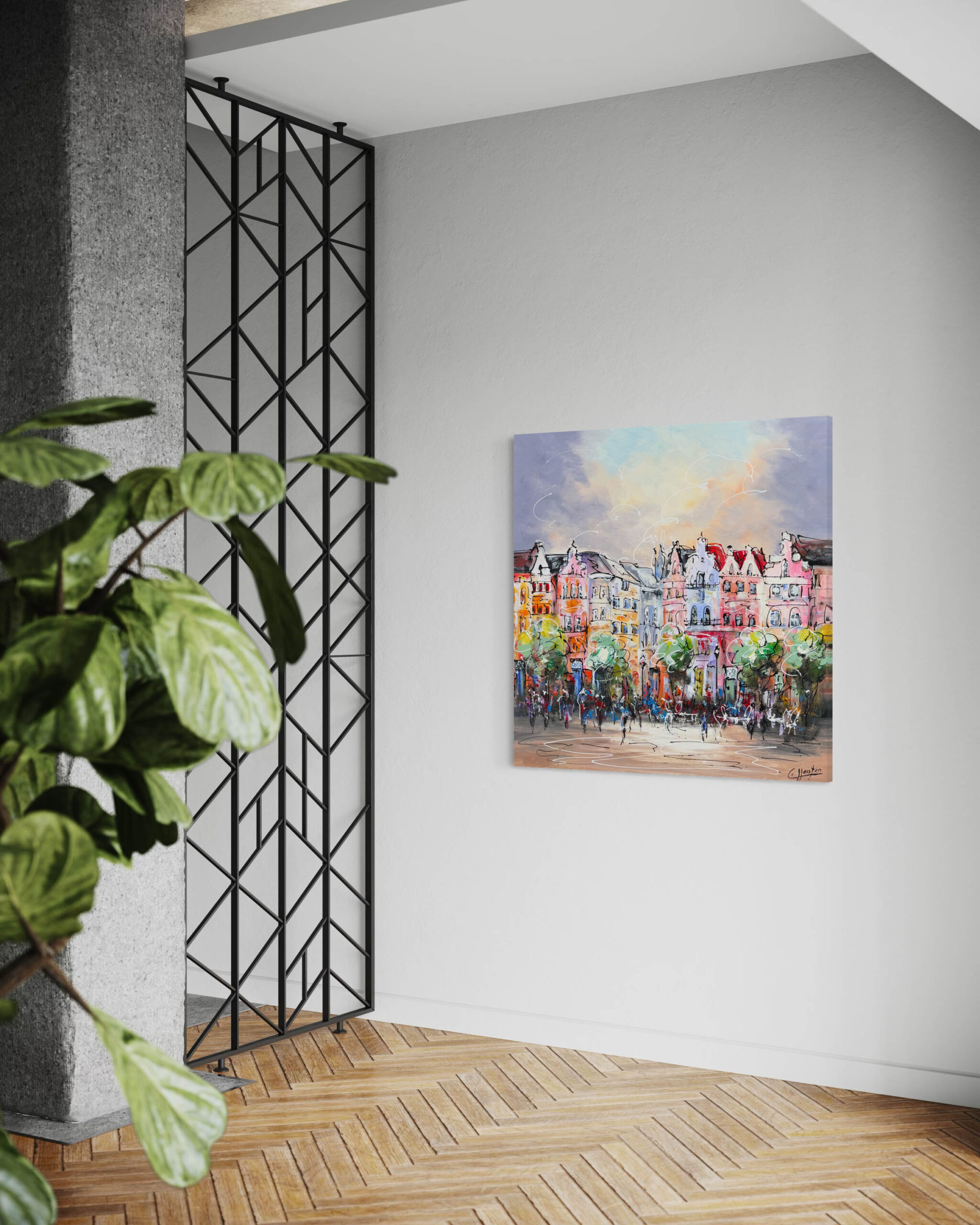 Schilderij Stadsgezicht III