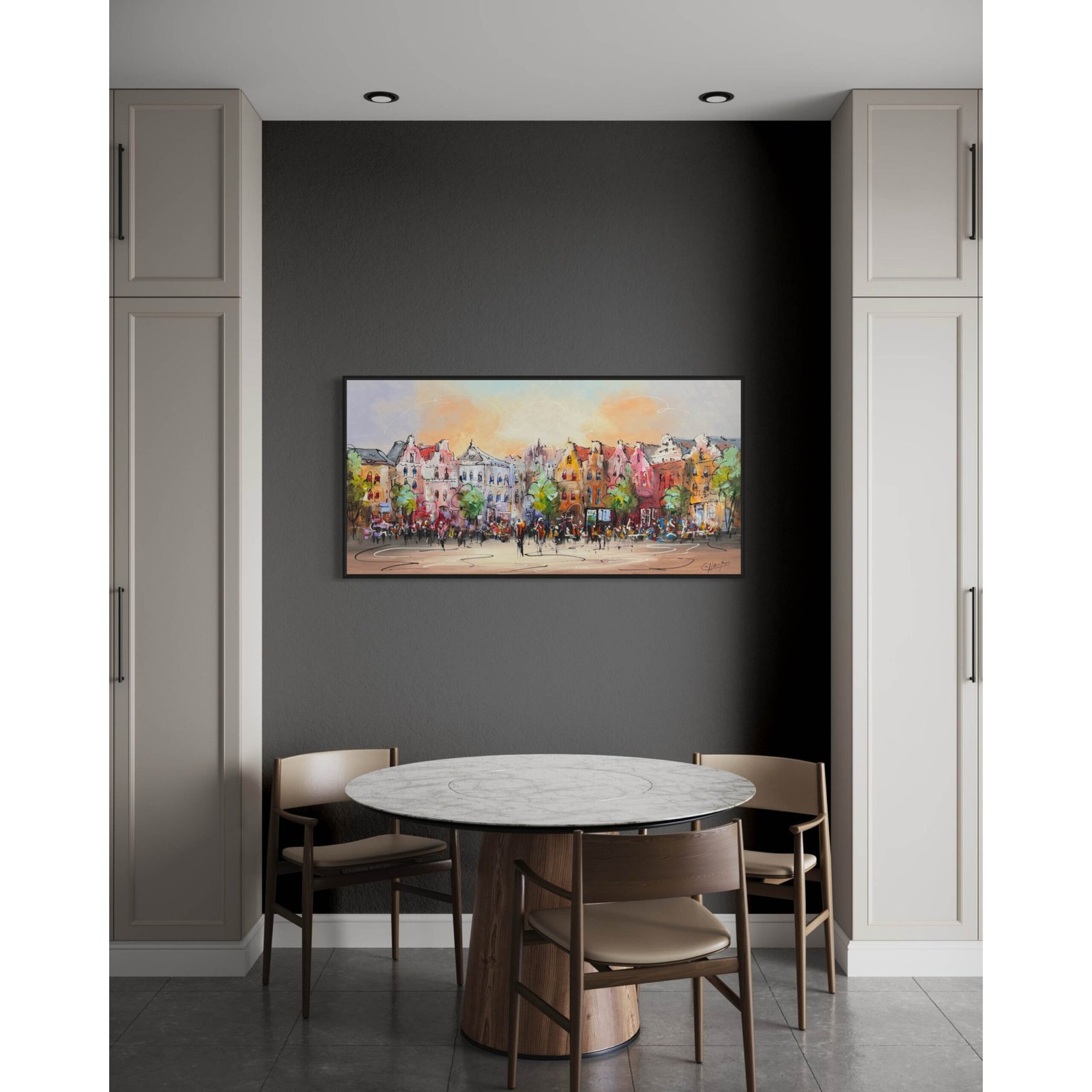 Schilderij Stadsgezicht II