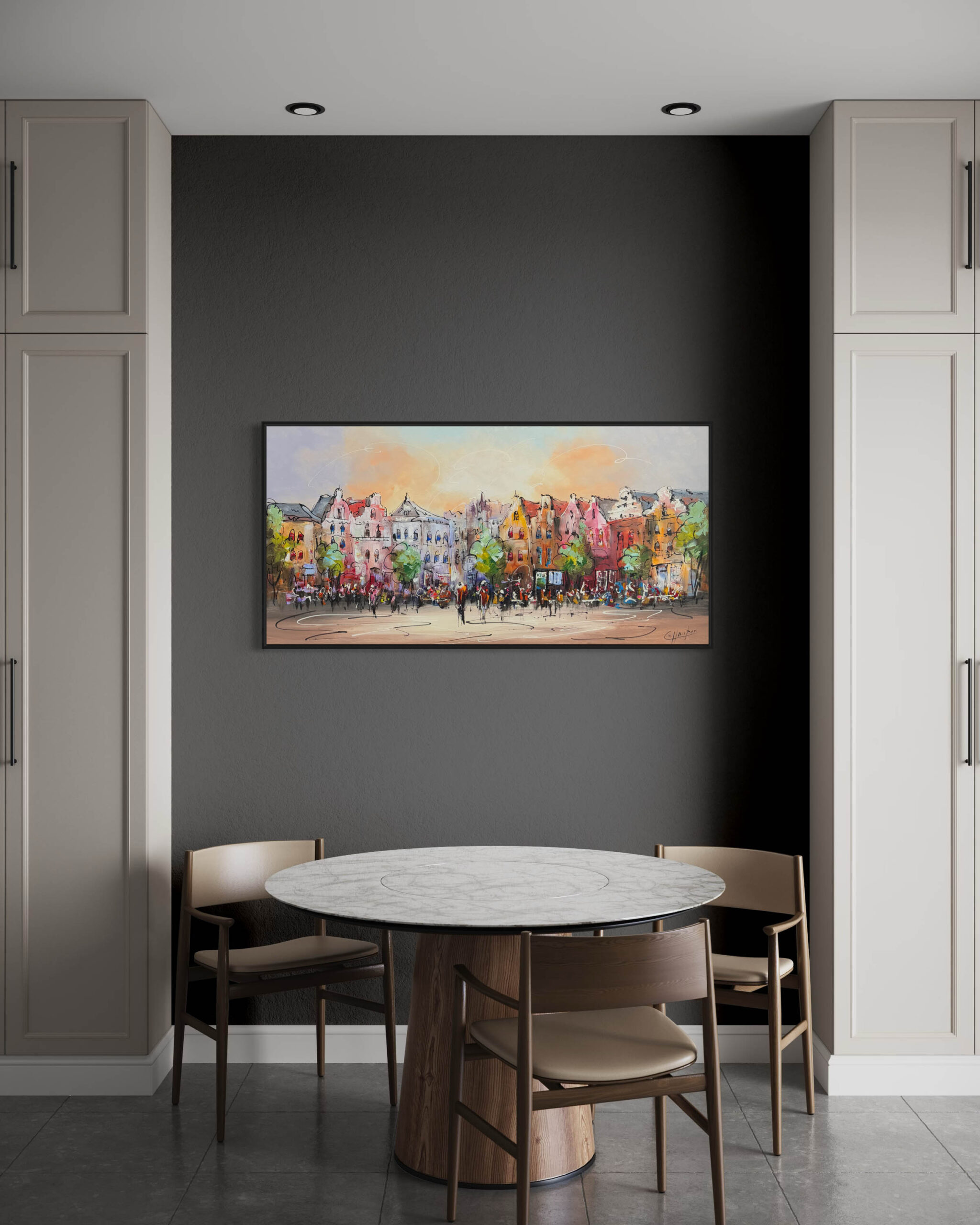 Schilderij Stadsgezicht II