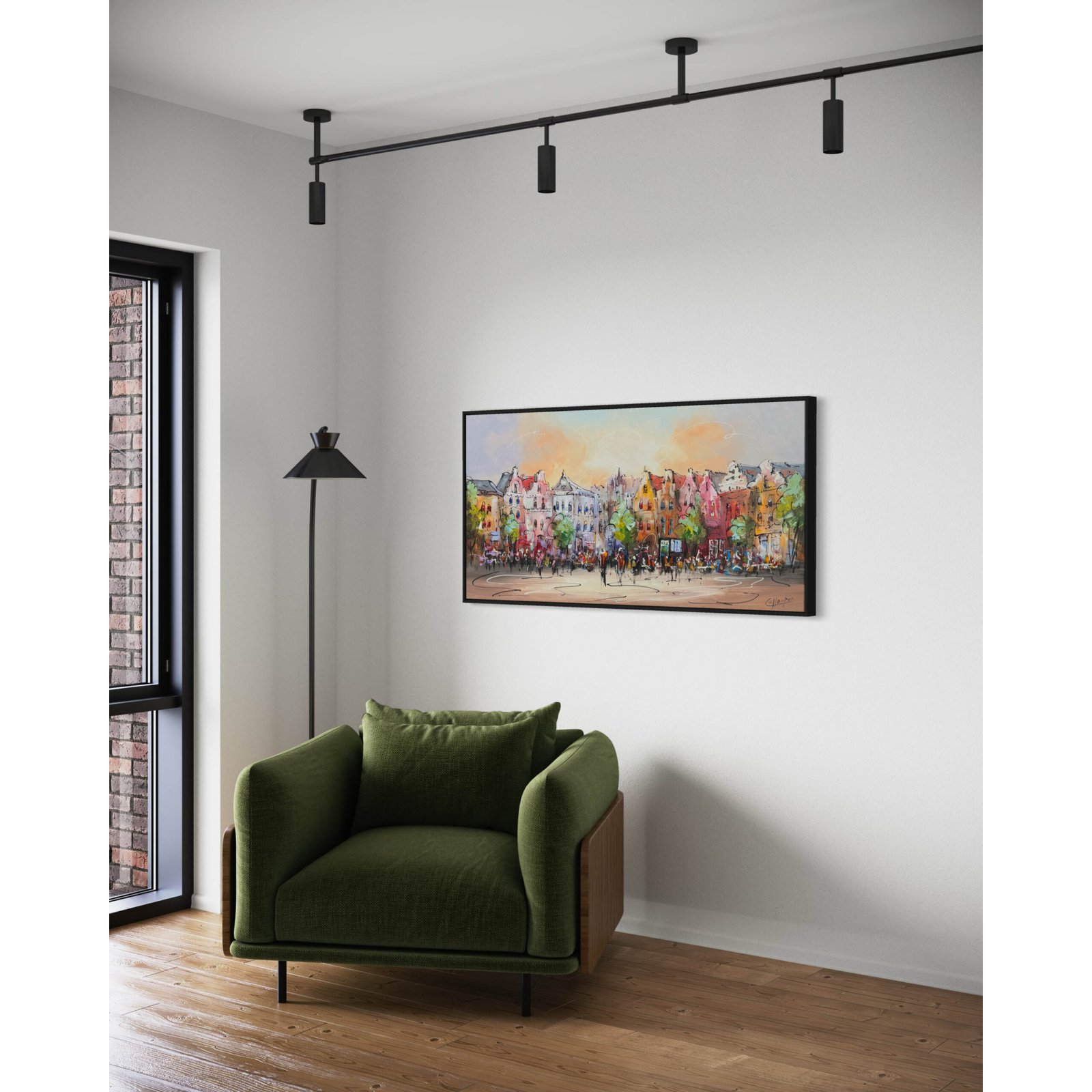 Schilderij Stadsgezicht II