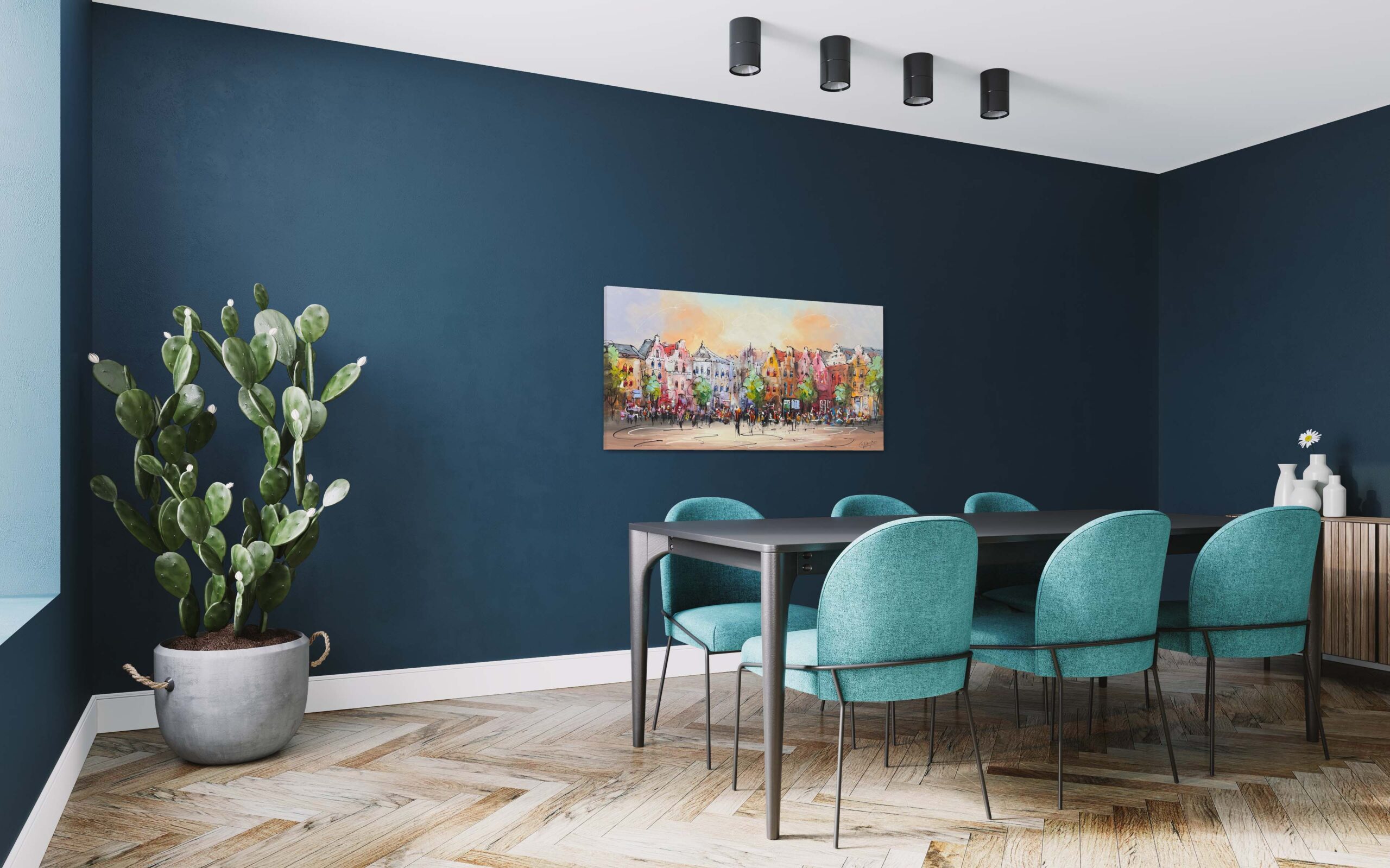 Schilderij Stadsgezicht II