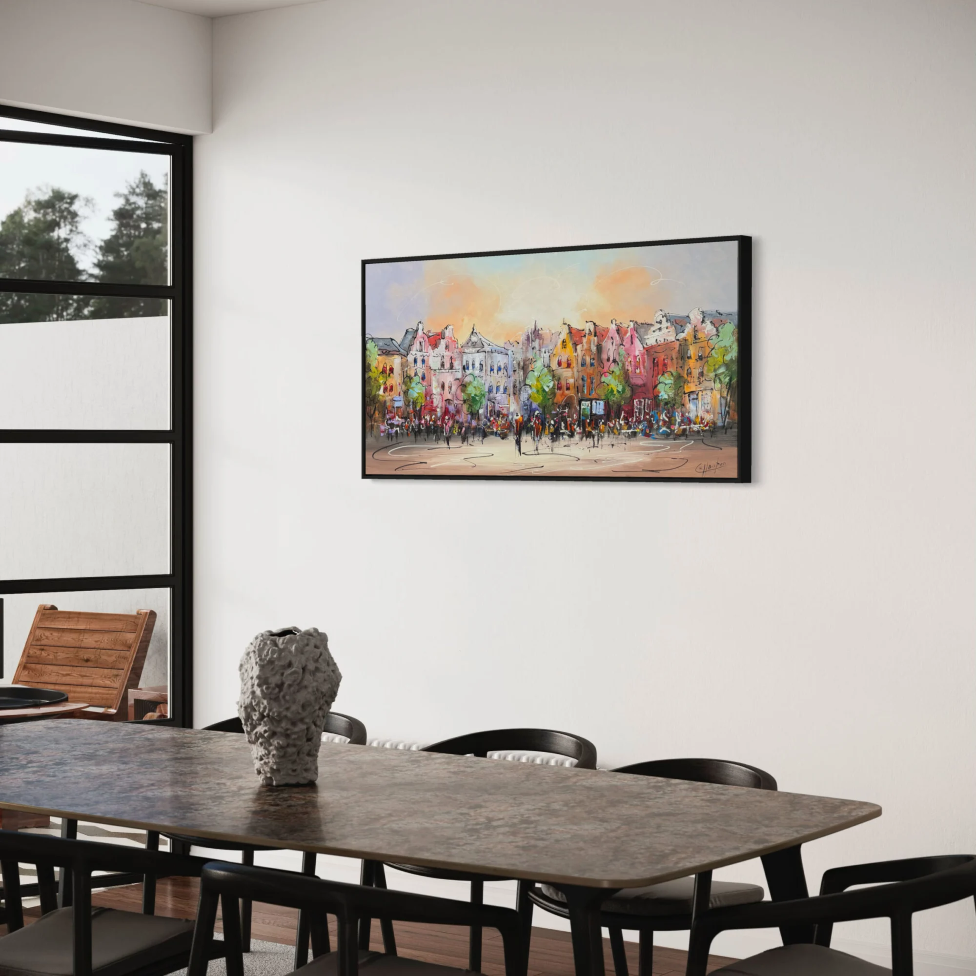 Schilderij Stadsgezicht II