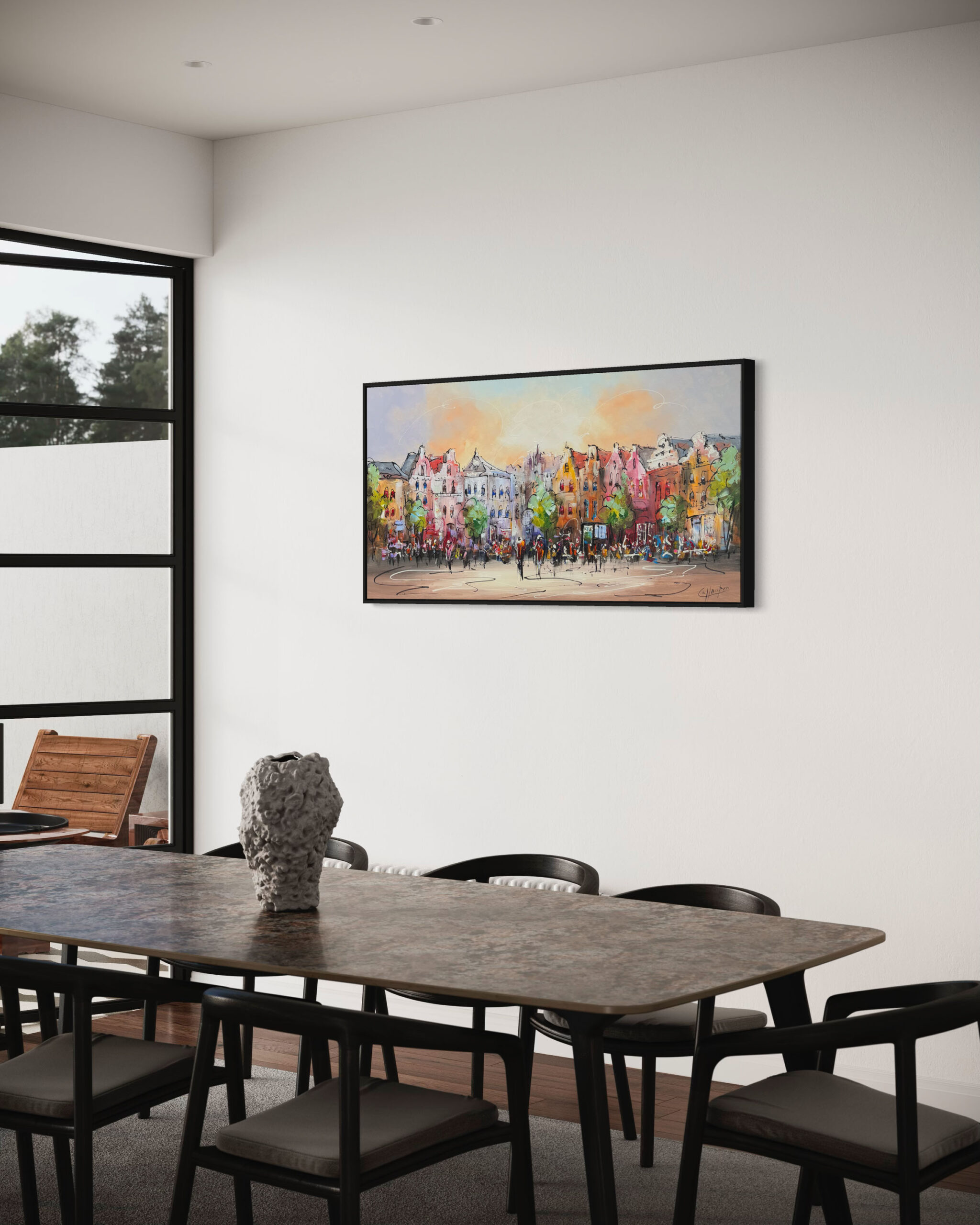 Schilderij Stadsgezicht II