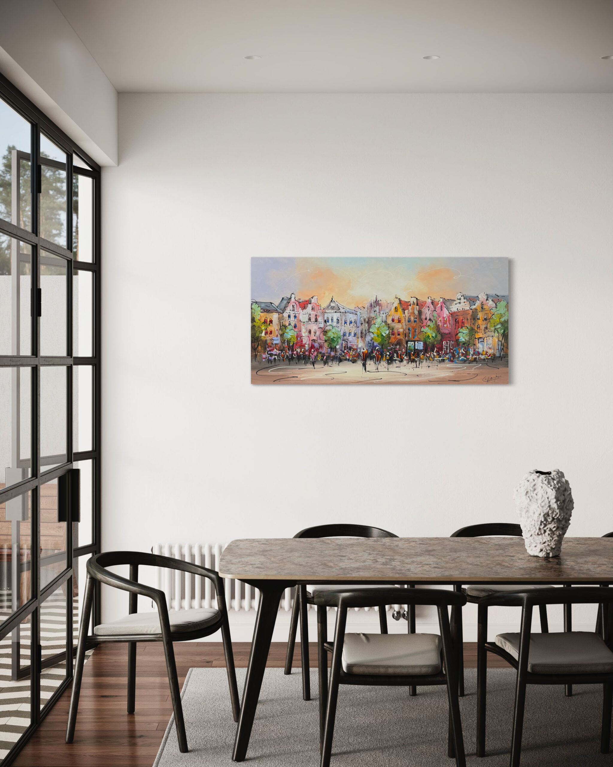 Schilderij Stadsgezicht II