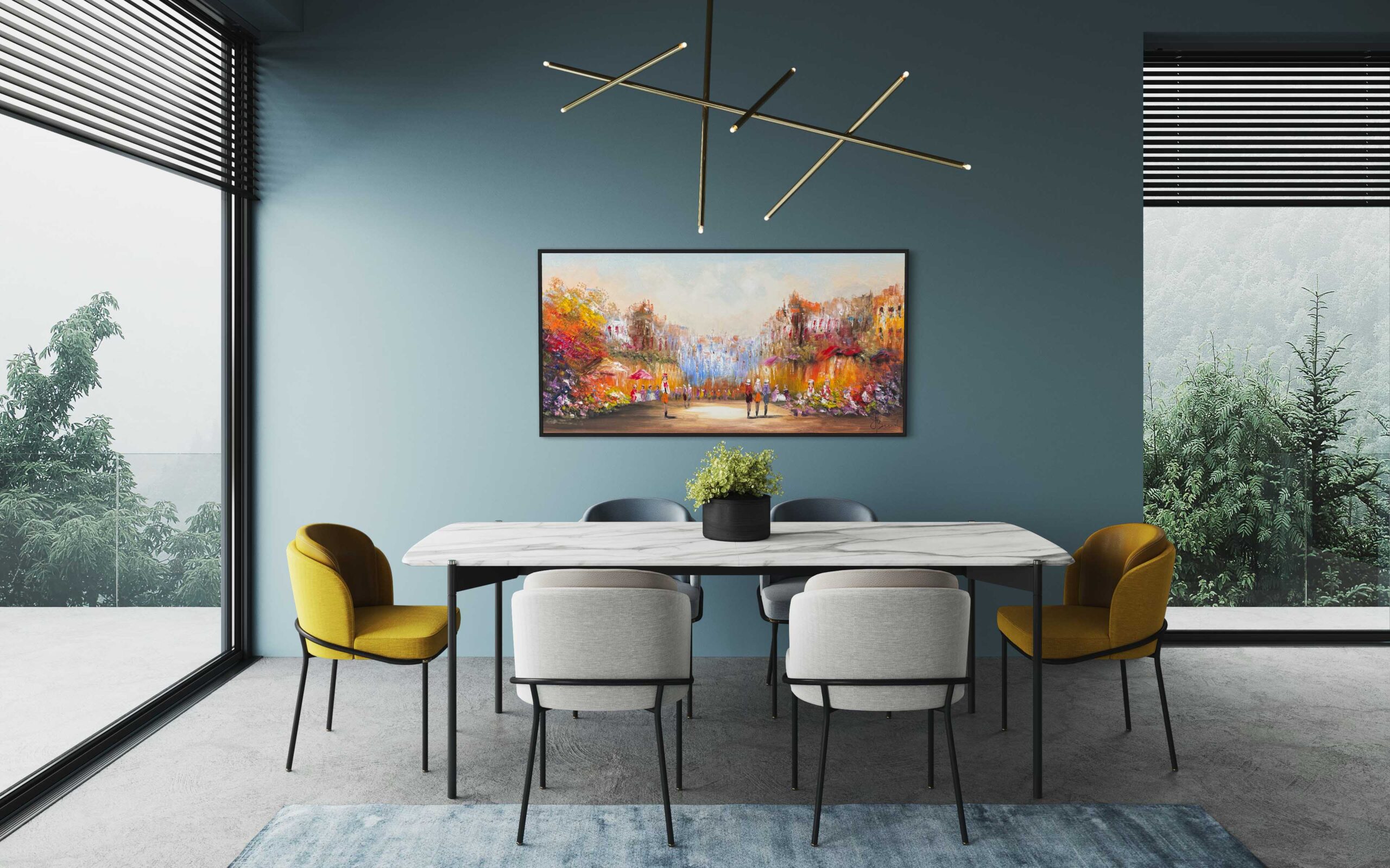 Schilderij Stadsgezicht II