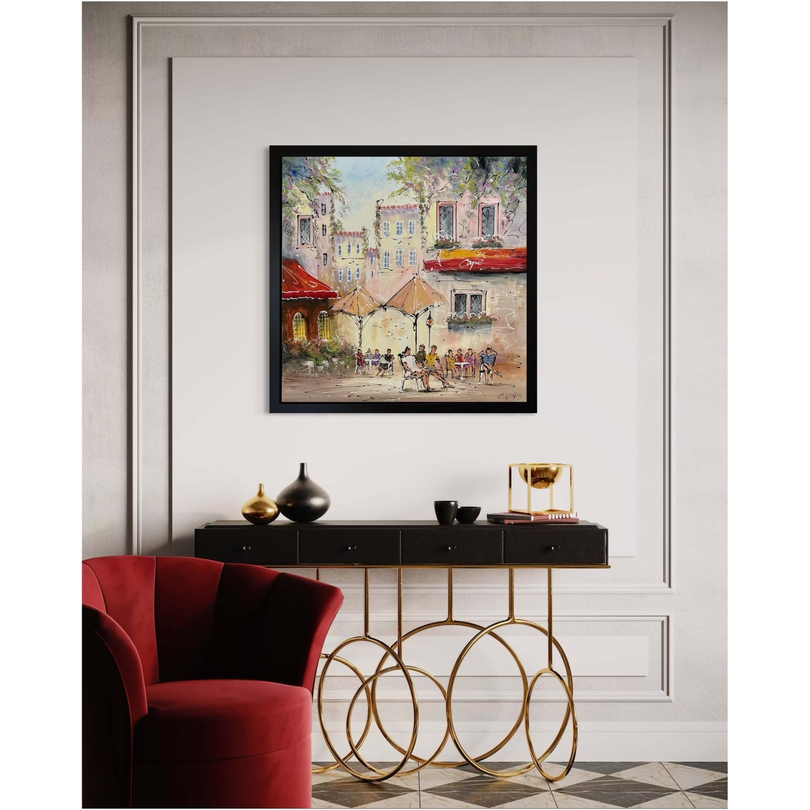 Schilderij Stadsgezicht IV