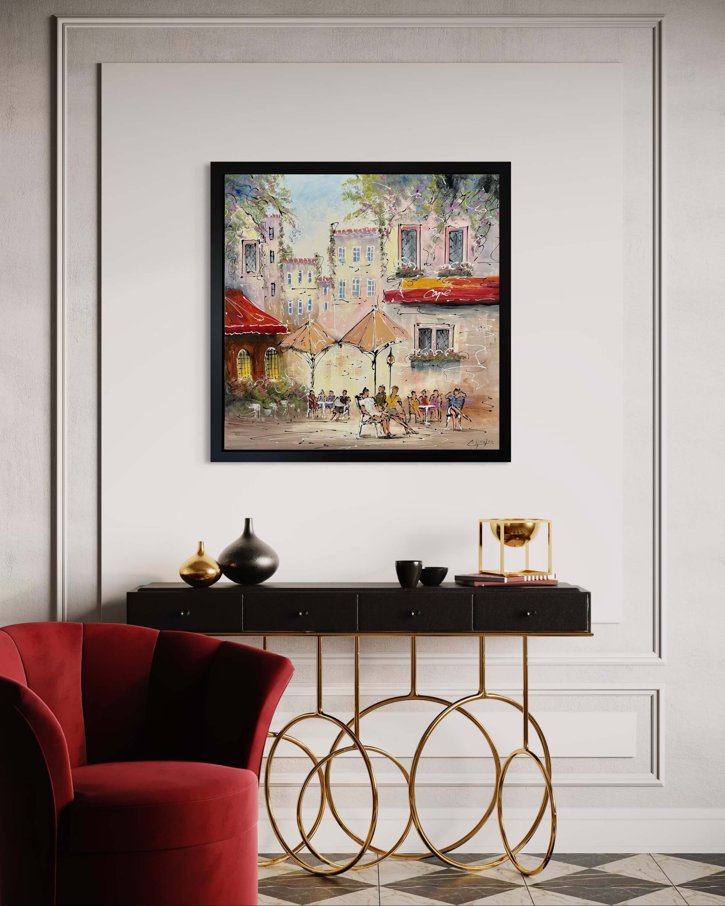 Schilderij Stadsgezicht IV