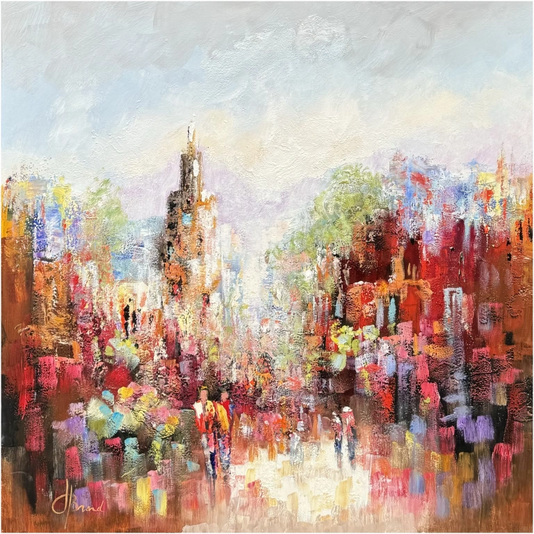 Schilderij Stadsgezicht VI