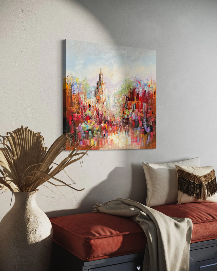 Schilderij Stadsgezicht VI