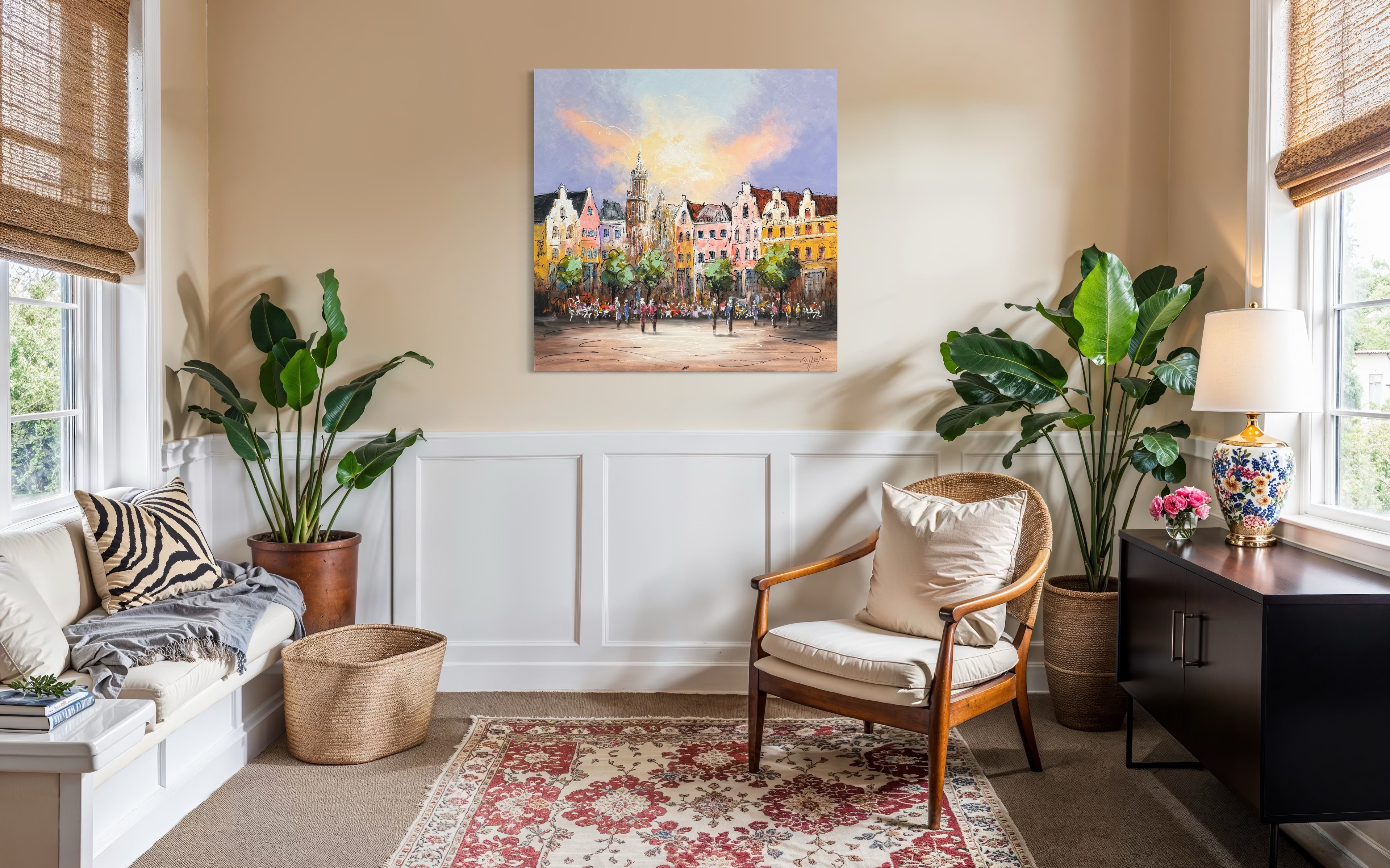 Schilderij Stadsgezicht De Hof Amersfoort I