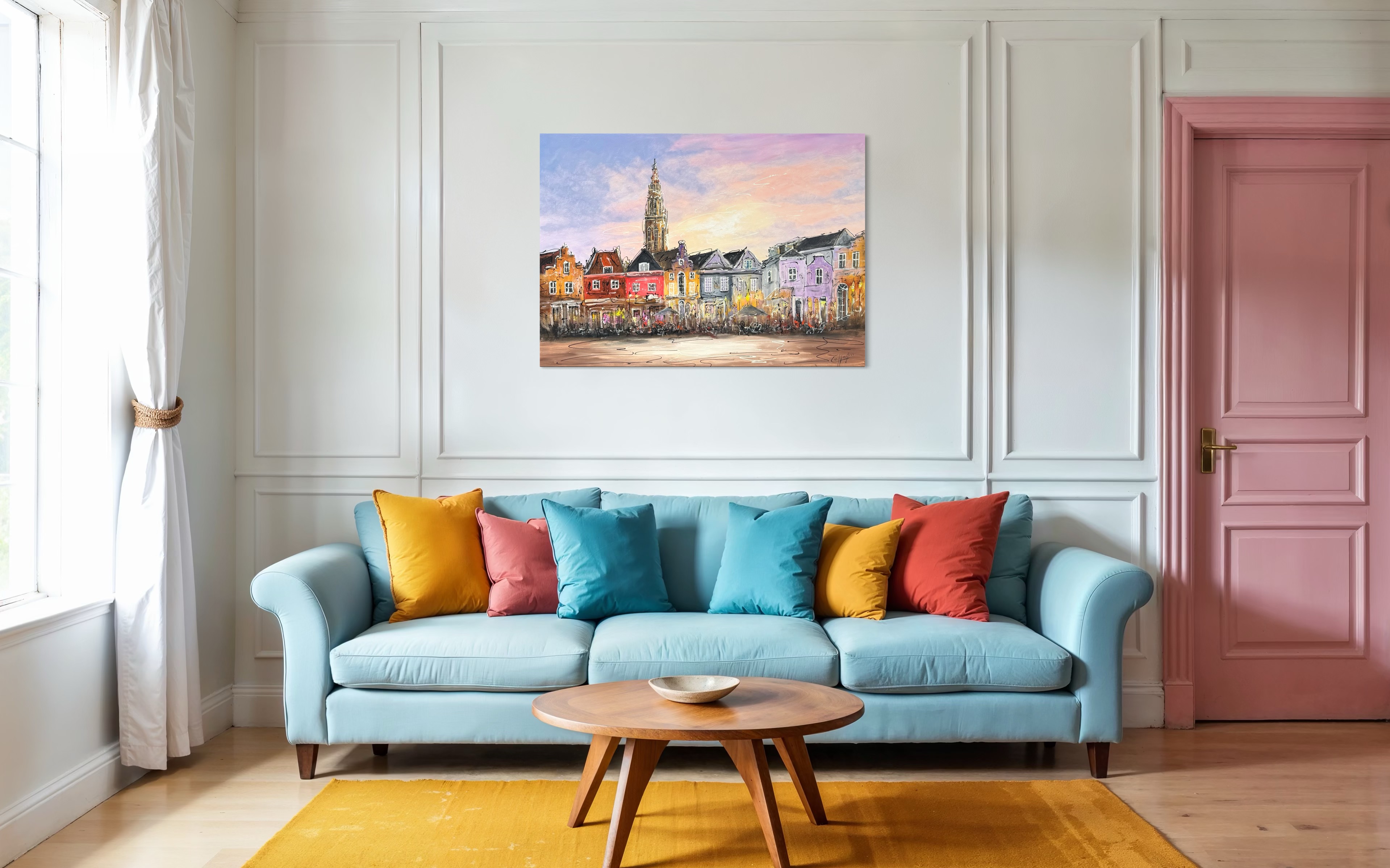 Schilderij Stadsgezicht De Hof Amersfoort II