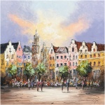 Schilderij Stadsgezicht De Hof Amersfoort I