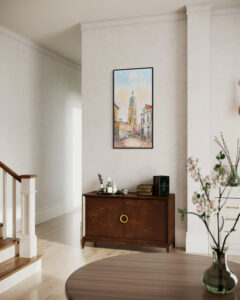 Schilderij stadsgezicht Onze Lieve Vrouwetoren Amersfoort