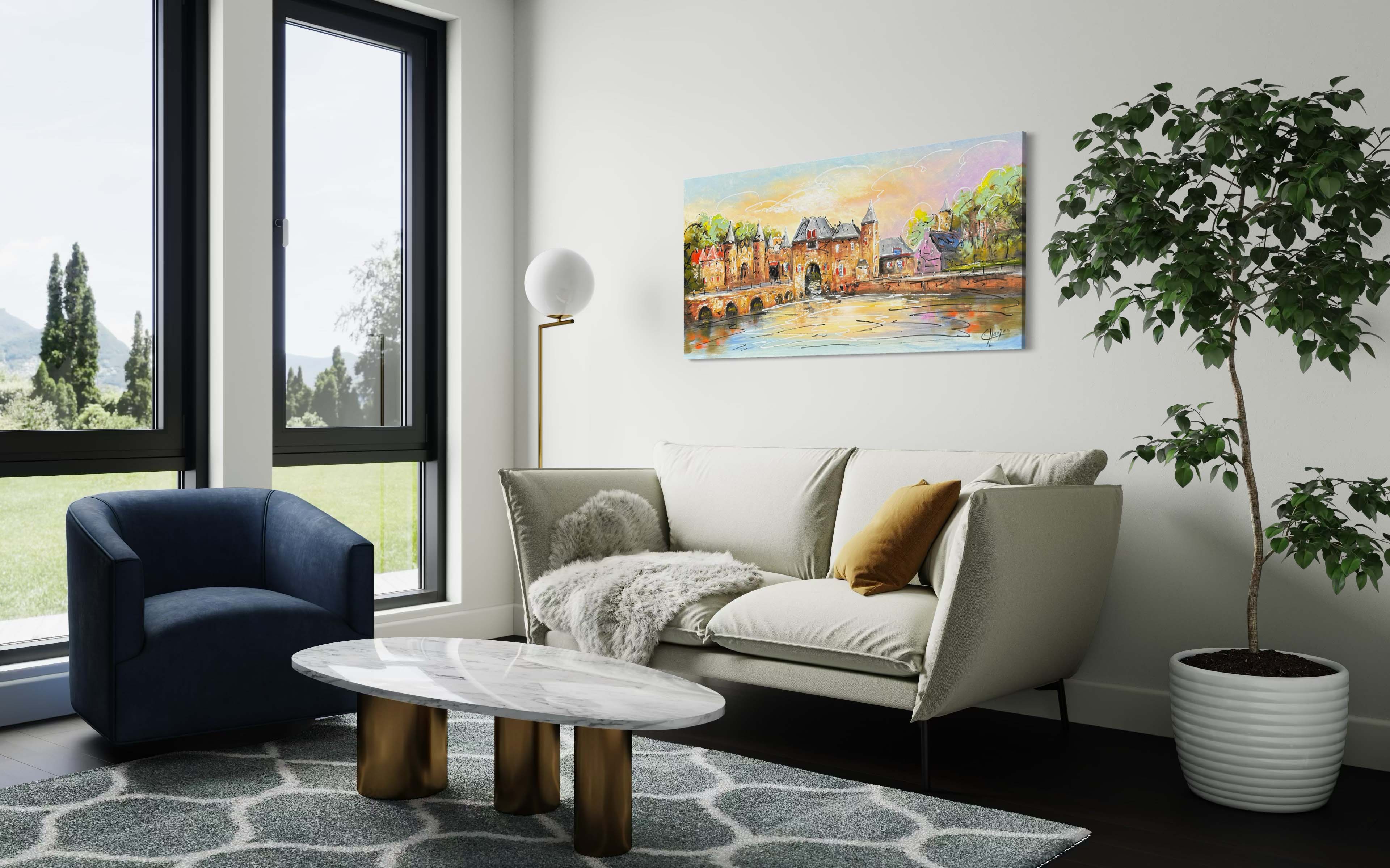 Schilderij stadsgezicht De Koppelpoort Amersfoort