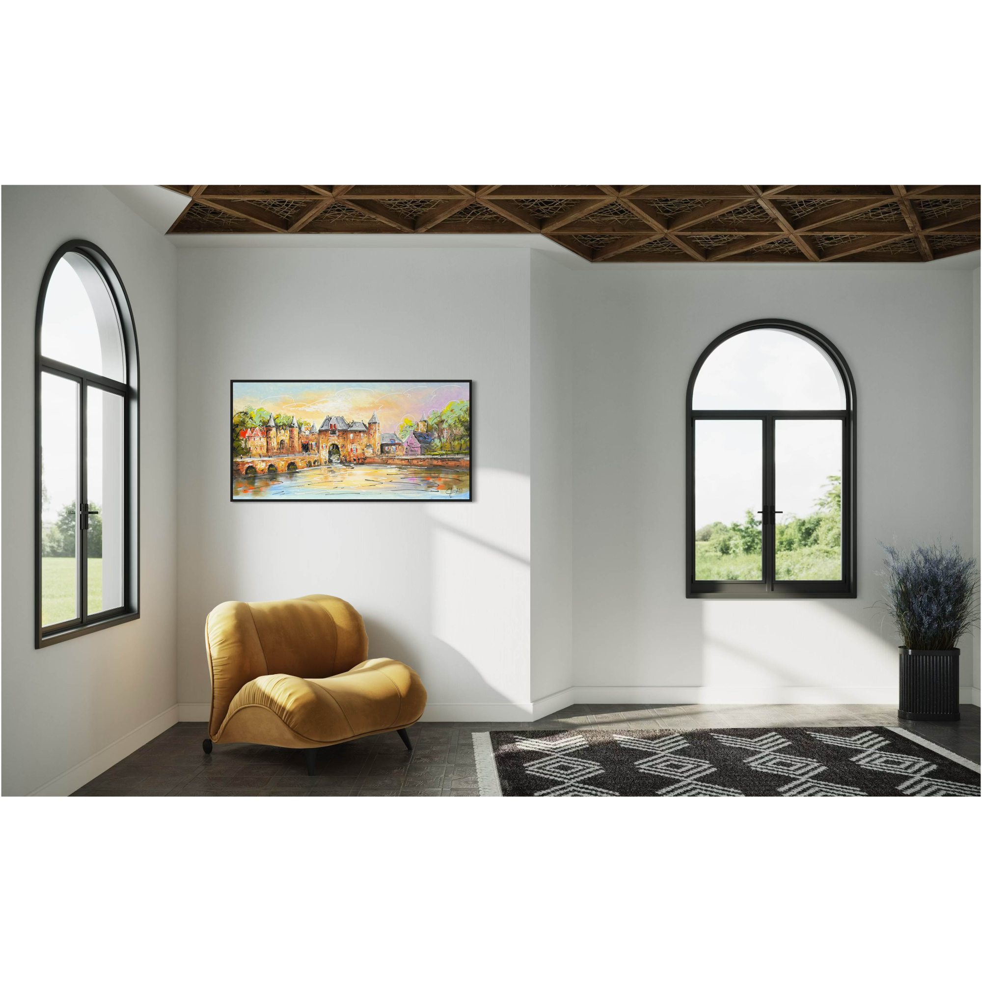 Schilderij stadsgezicht De Koppelpoort Amersfoort