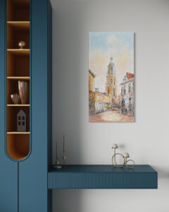 Schilderij stadsgezicht Onze Lieve Vrouwetoren Amersfoort