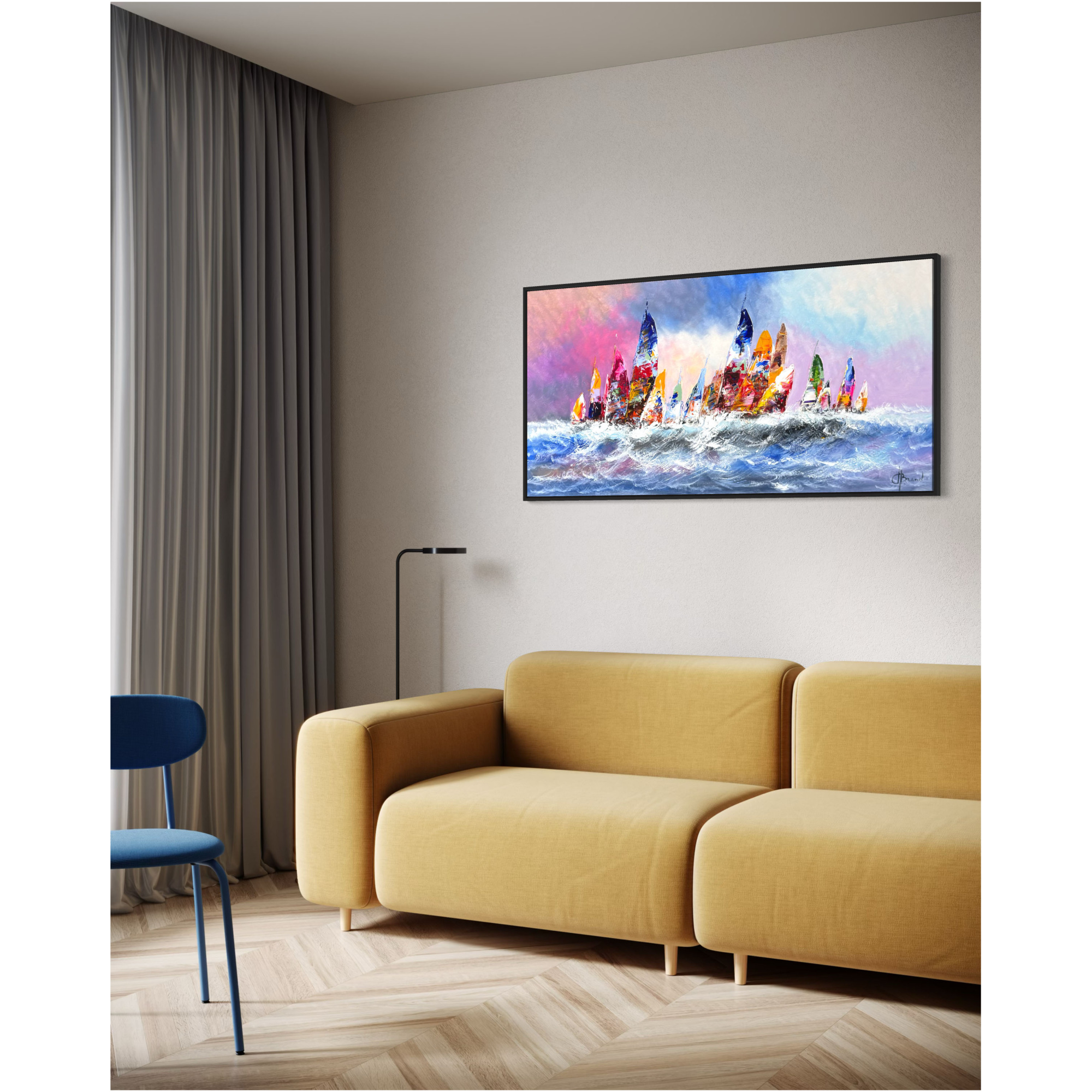 Schilderij Zeilers III