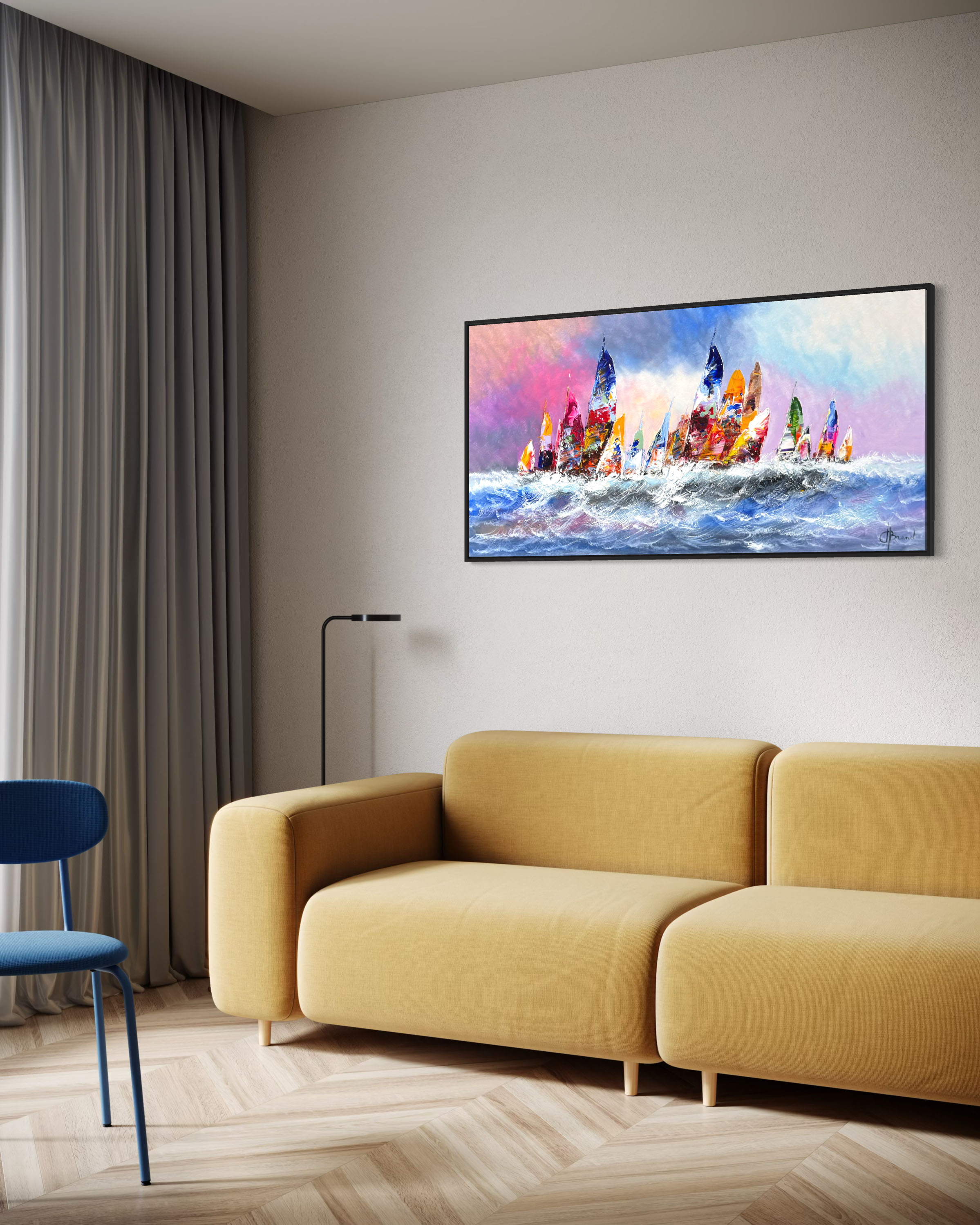 Schilderij Zeilers III