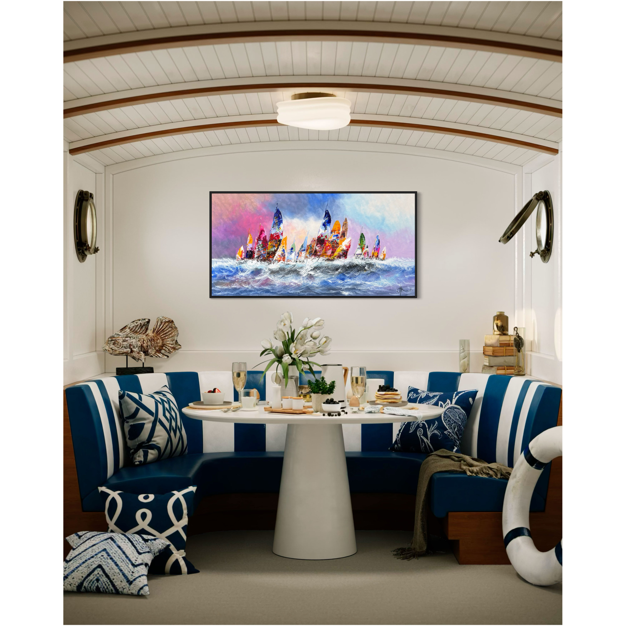 Schilderij Zeilers III