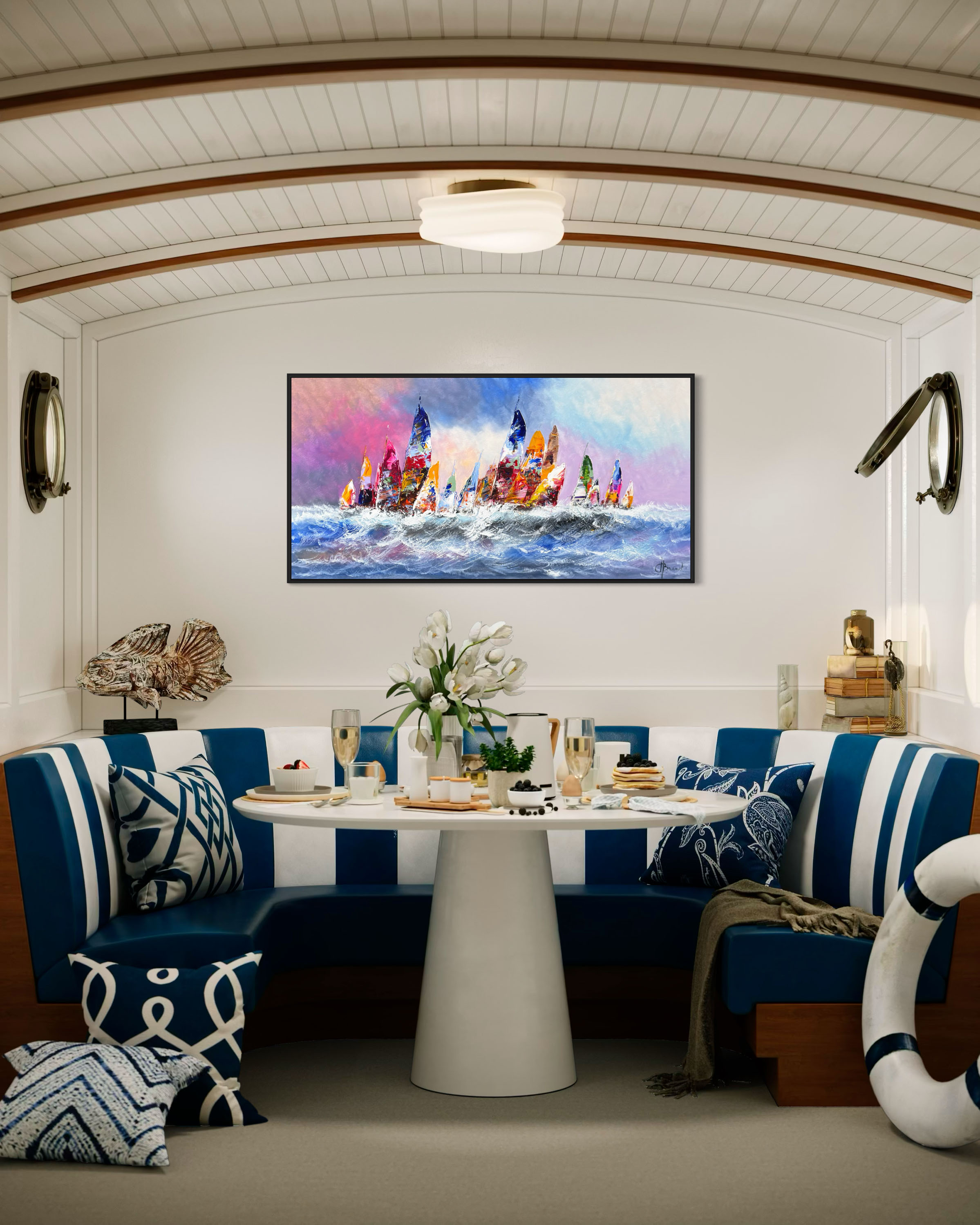 Schilderij Zeilers III