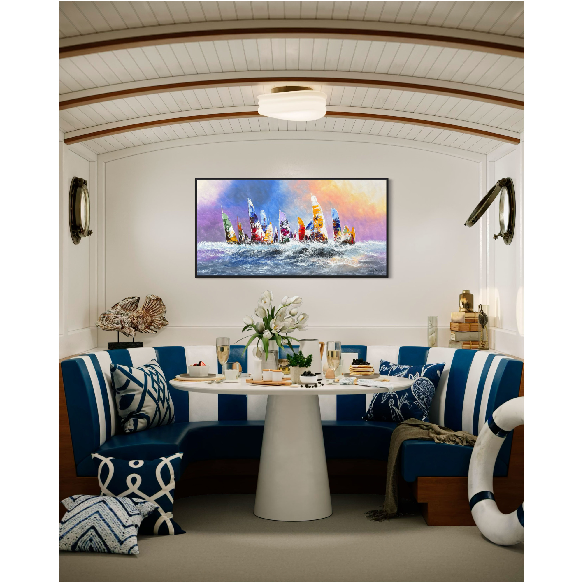 Schilderij Zeilers IV