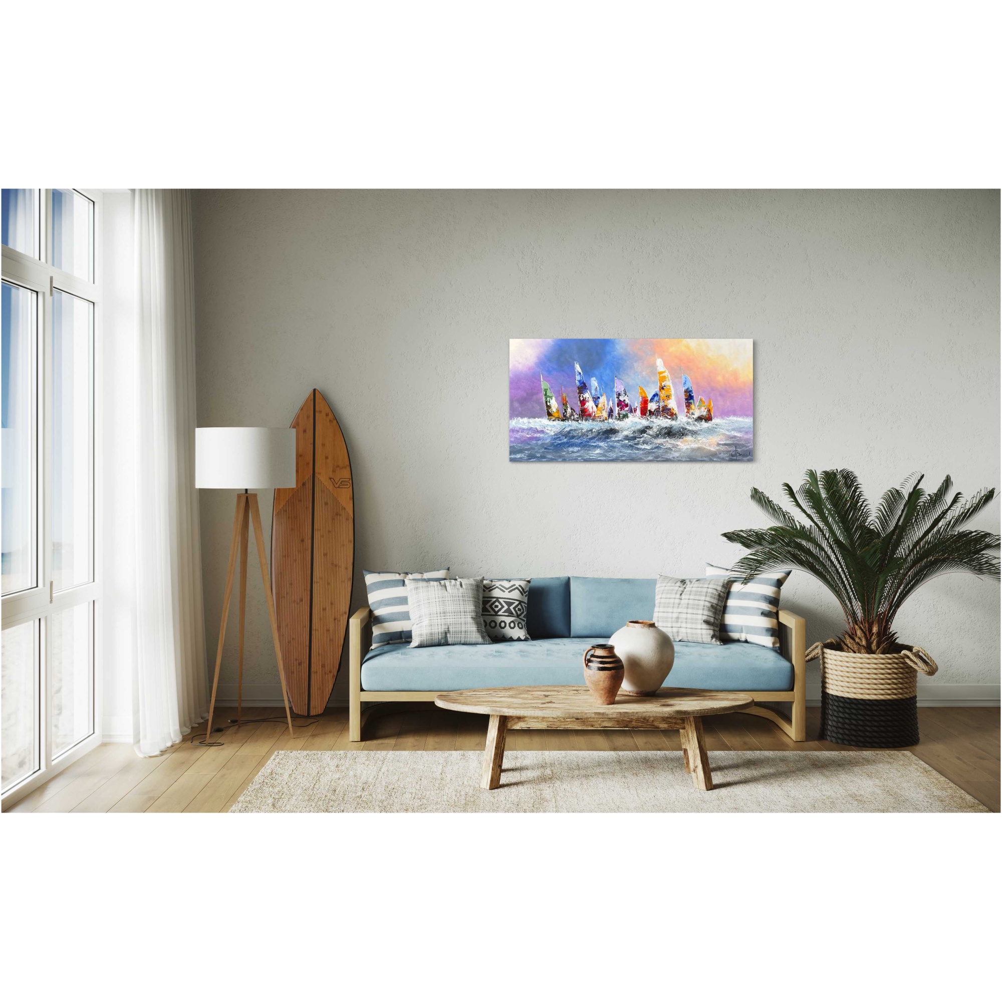 Schilderij Zeilers IV