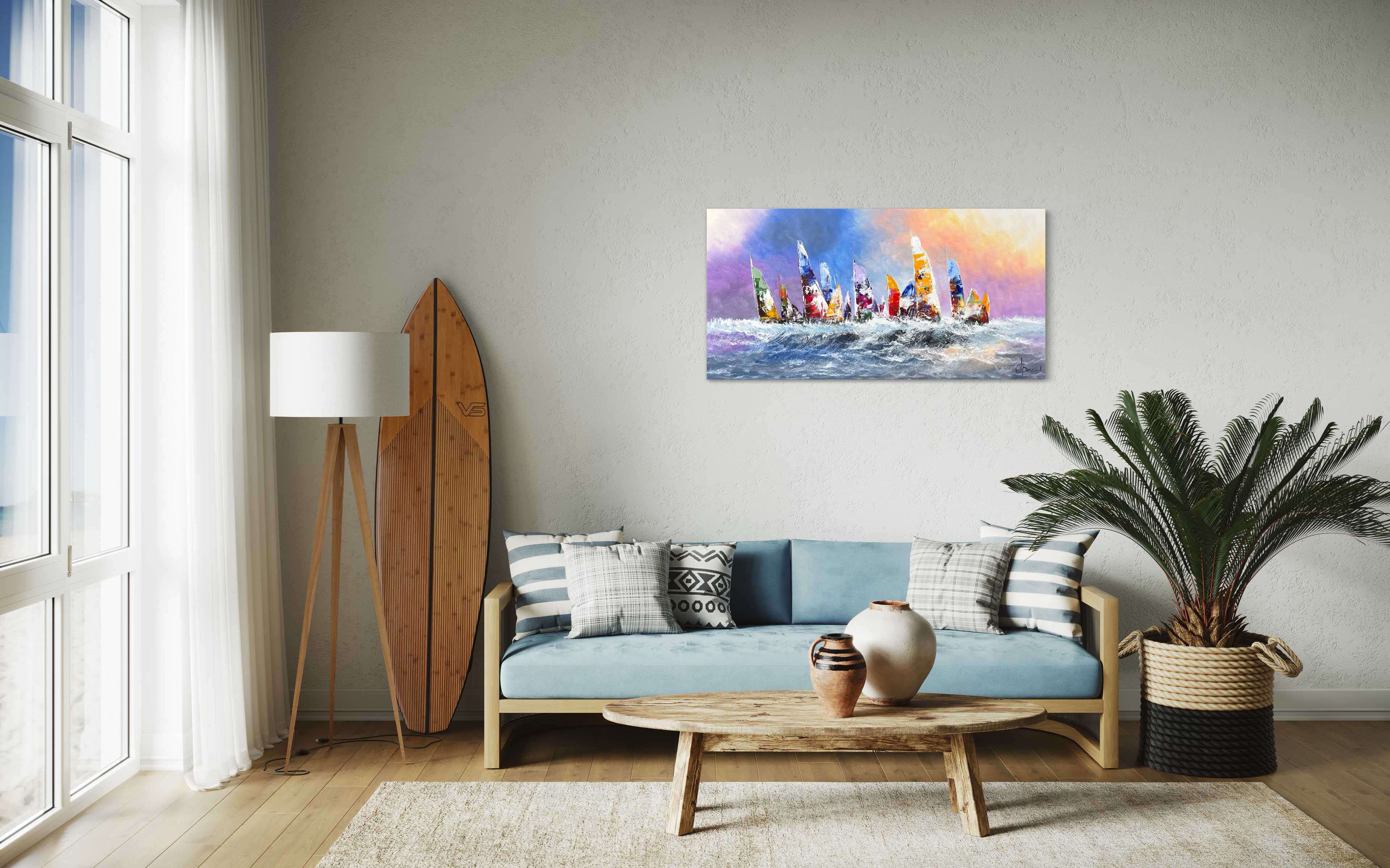 Schilderij Zeilers IV