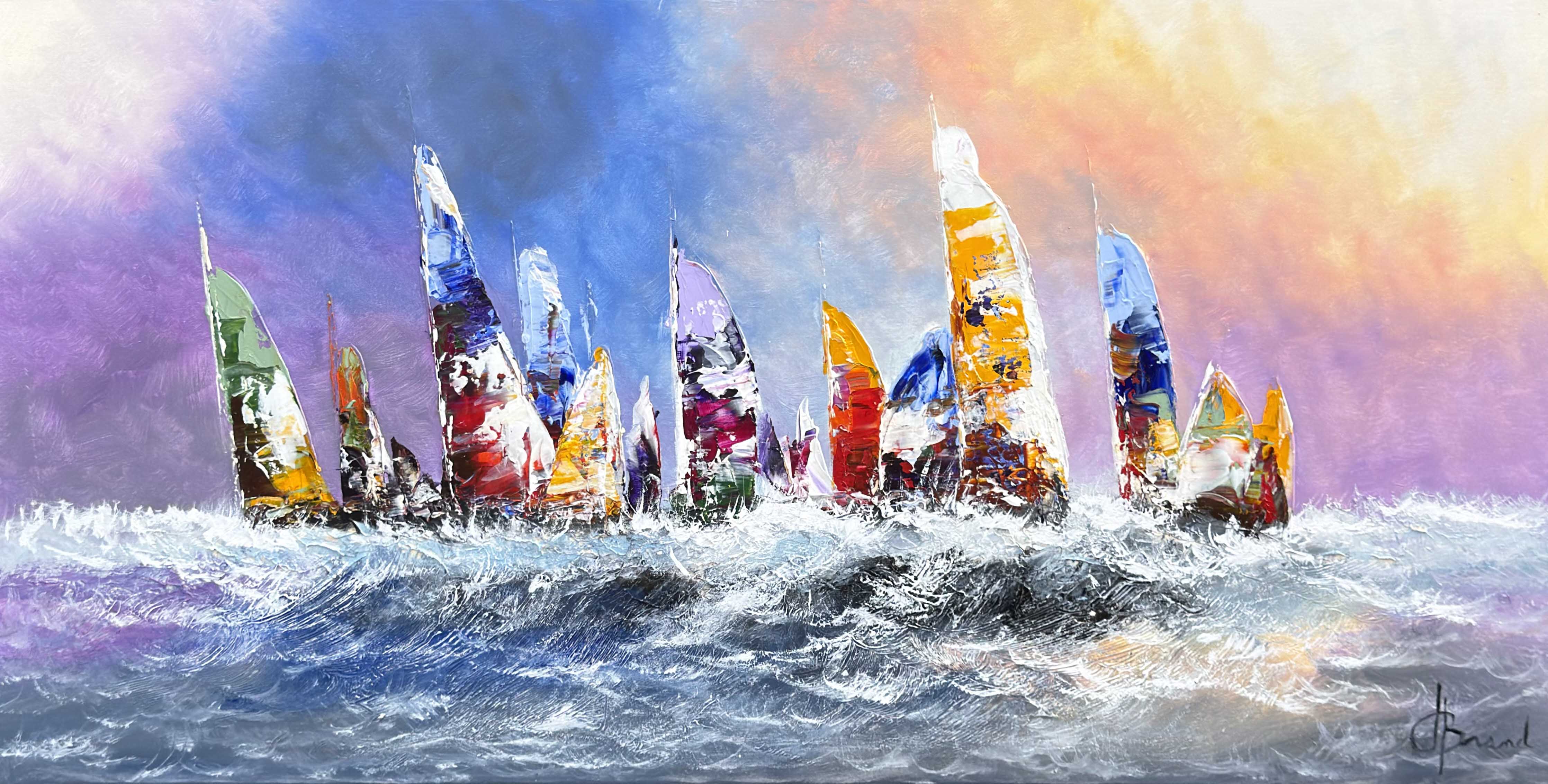 Schilderij Zeilers IV