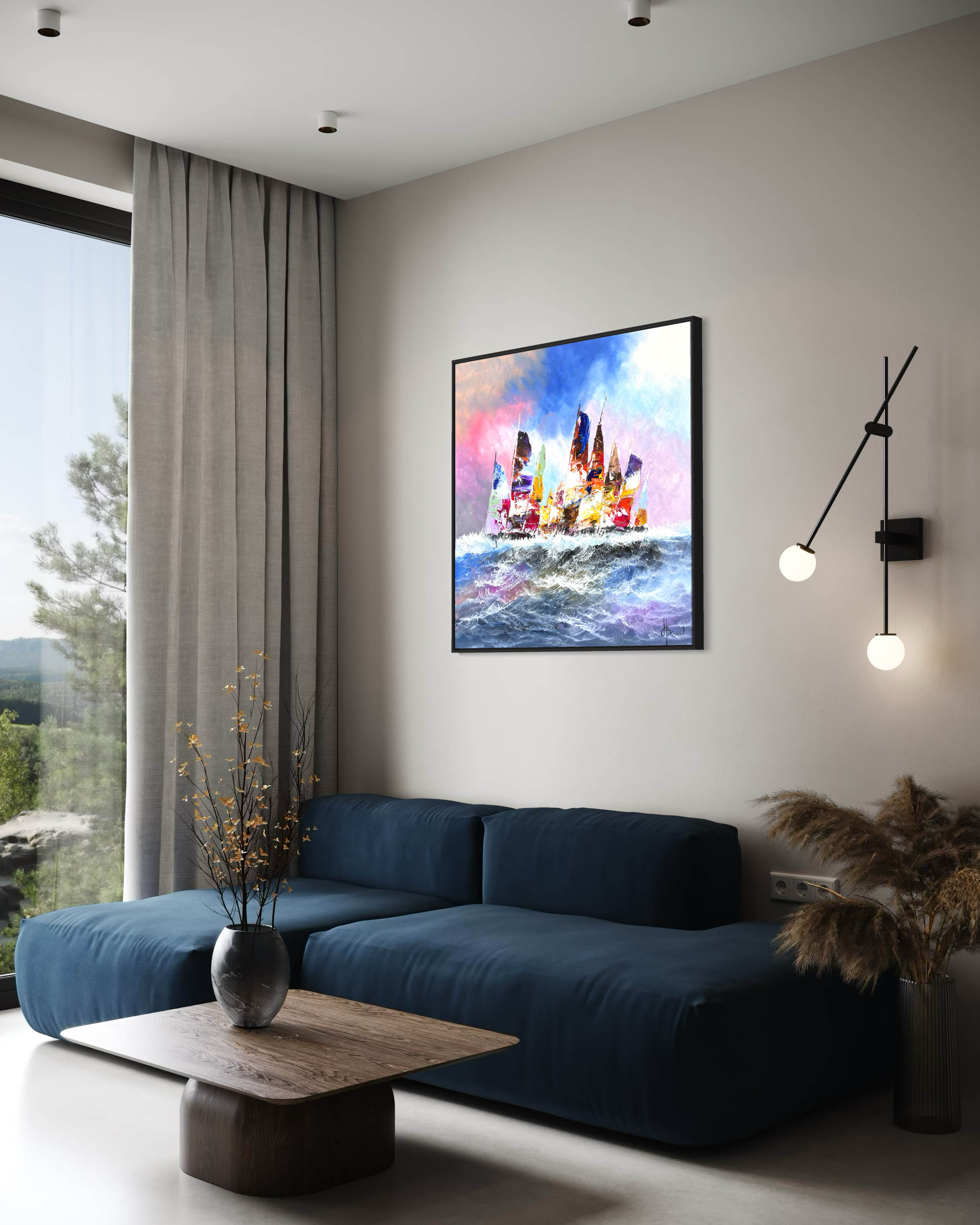 Schilderij Zeilers II