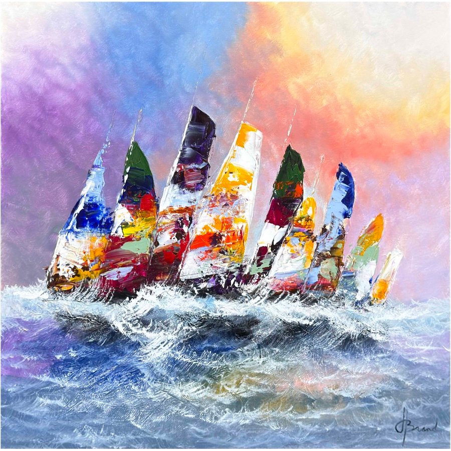 Schilderij Zeilers I