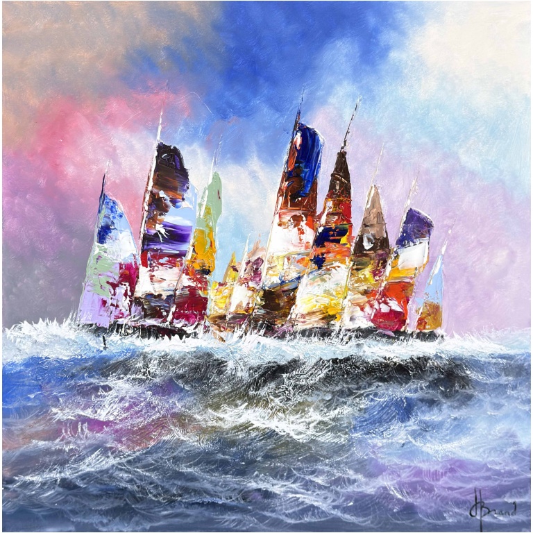 Schilderij Zeilers II