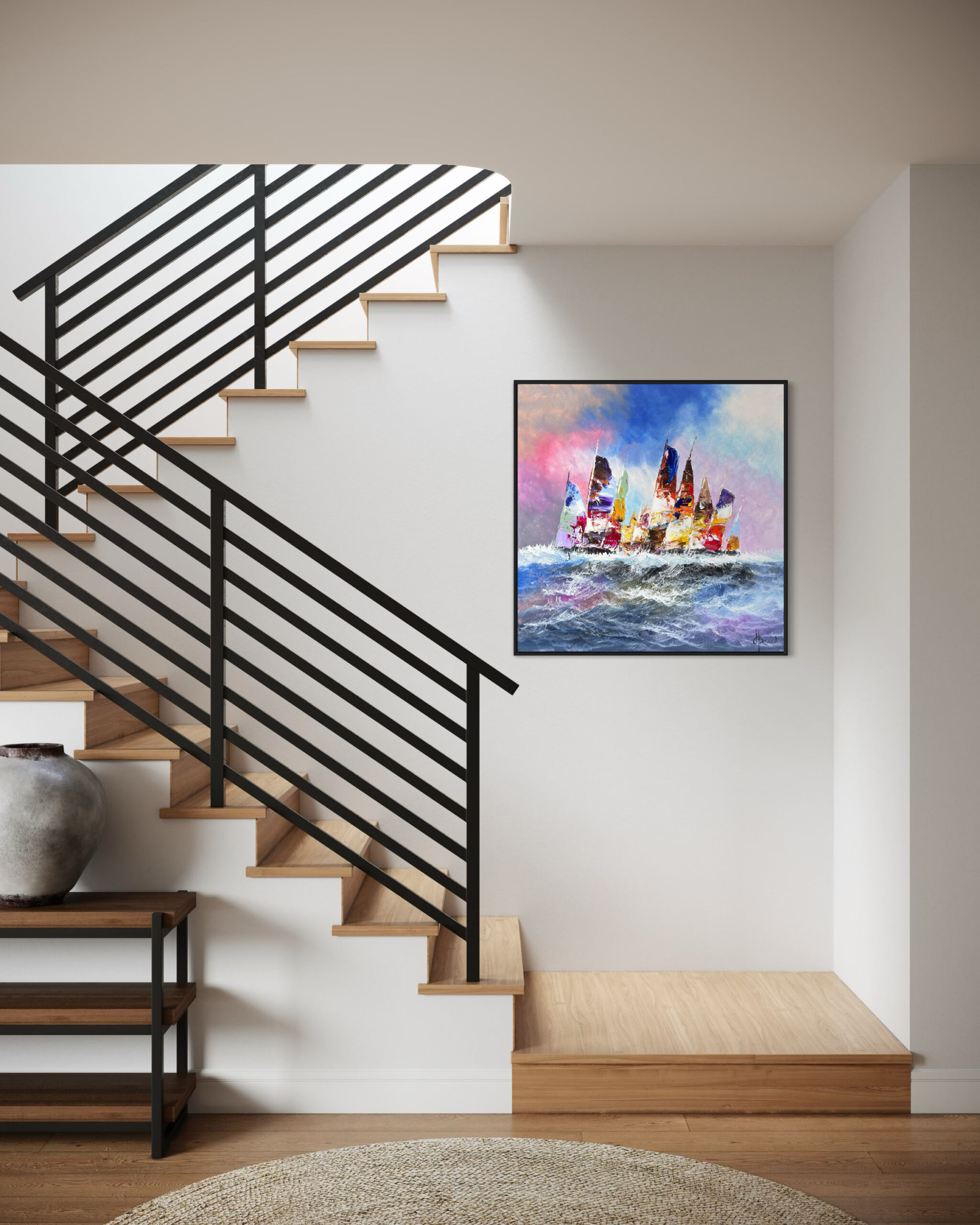 Schilderij Zeilers II