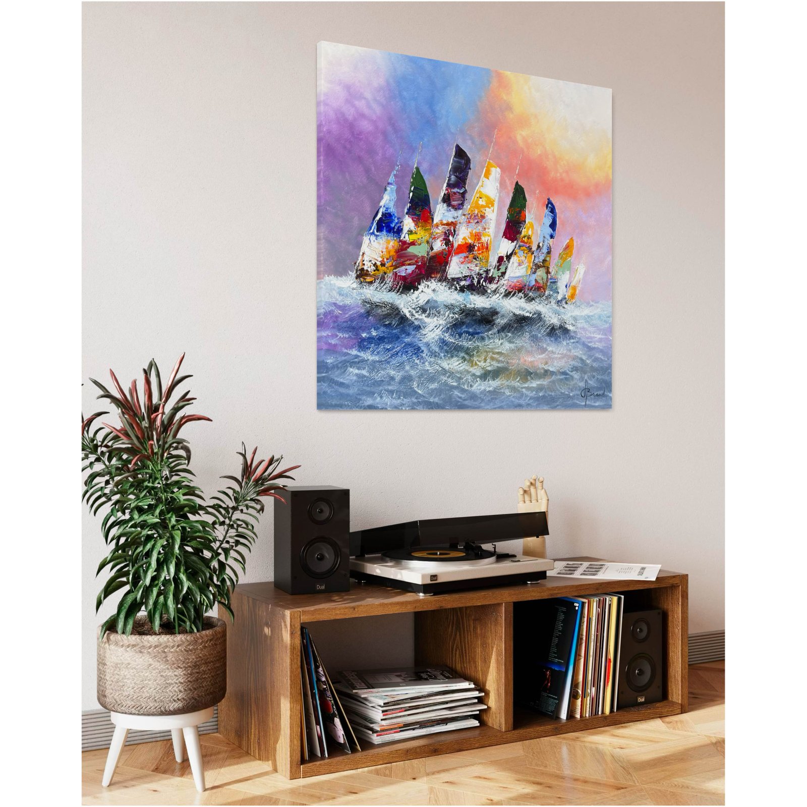 Schilderij Zeilers I