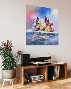 Schilderij Zeilers II