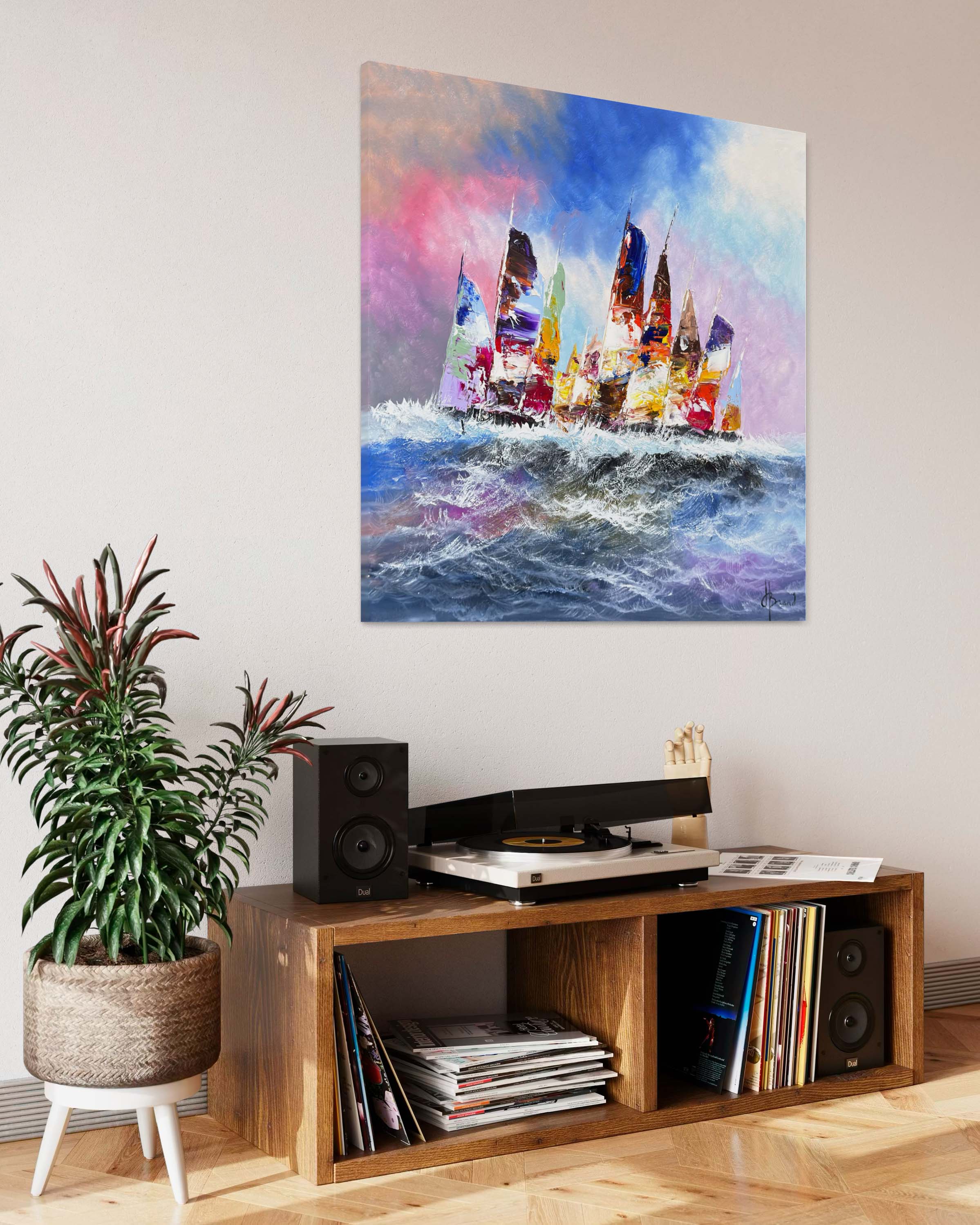 Schilderij Zeilers II