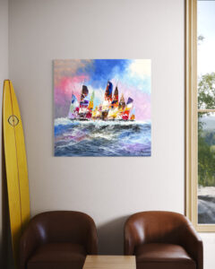 Schilderij Zeilers II