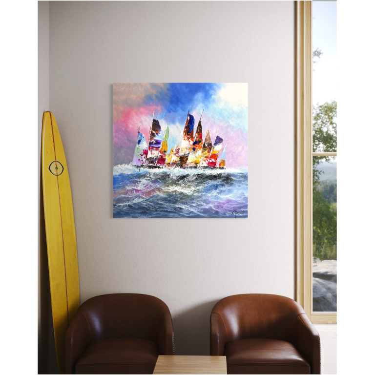 schilderij zeilers II henry brand