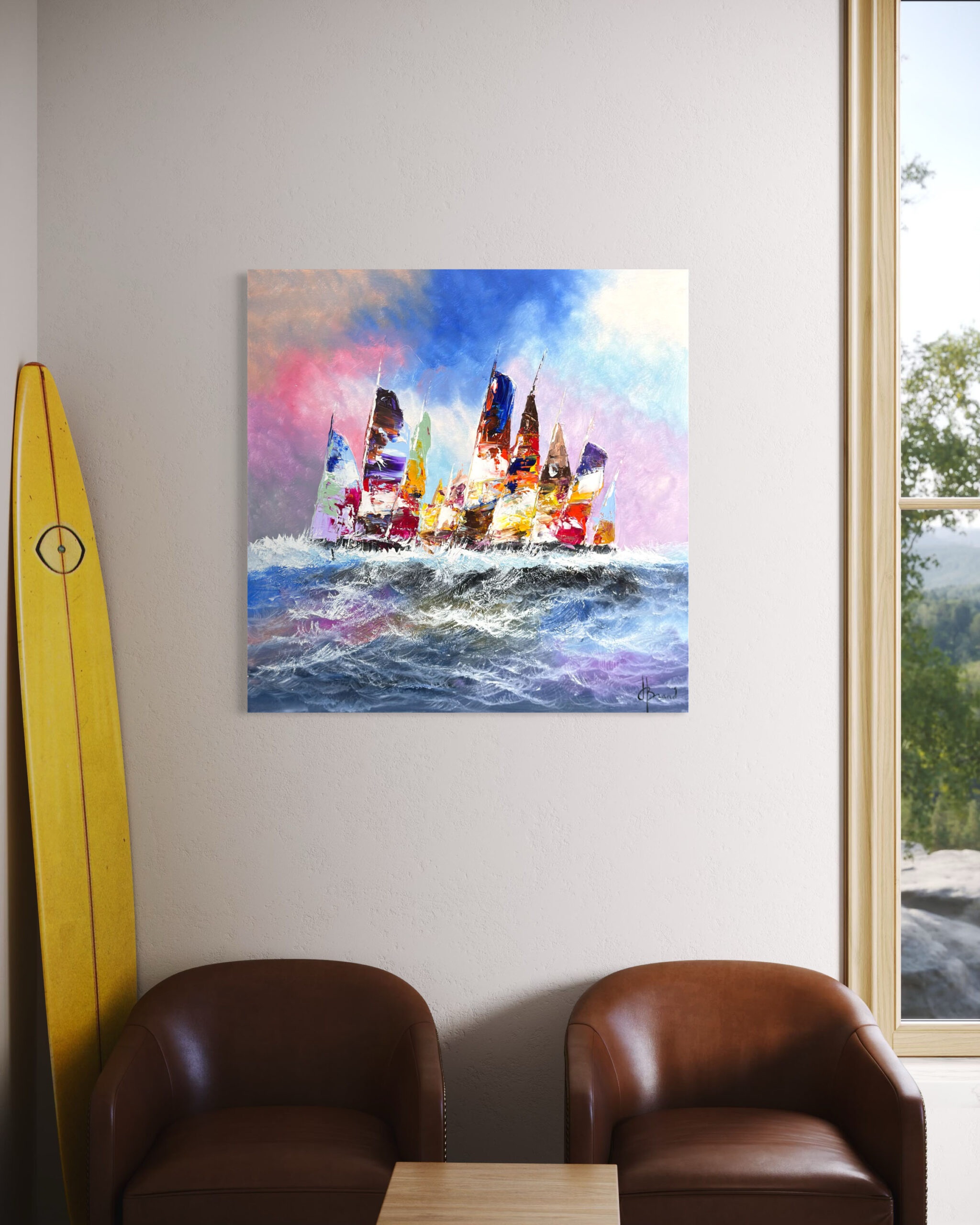 Schilderij Zeilers II