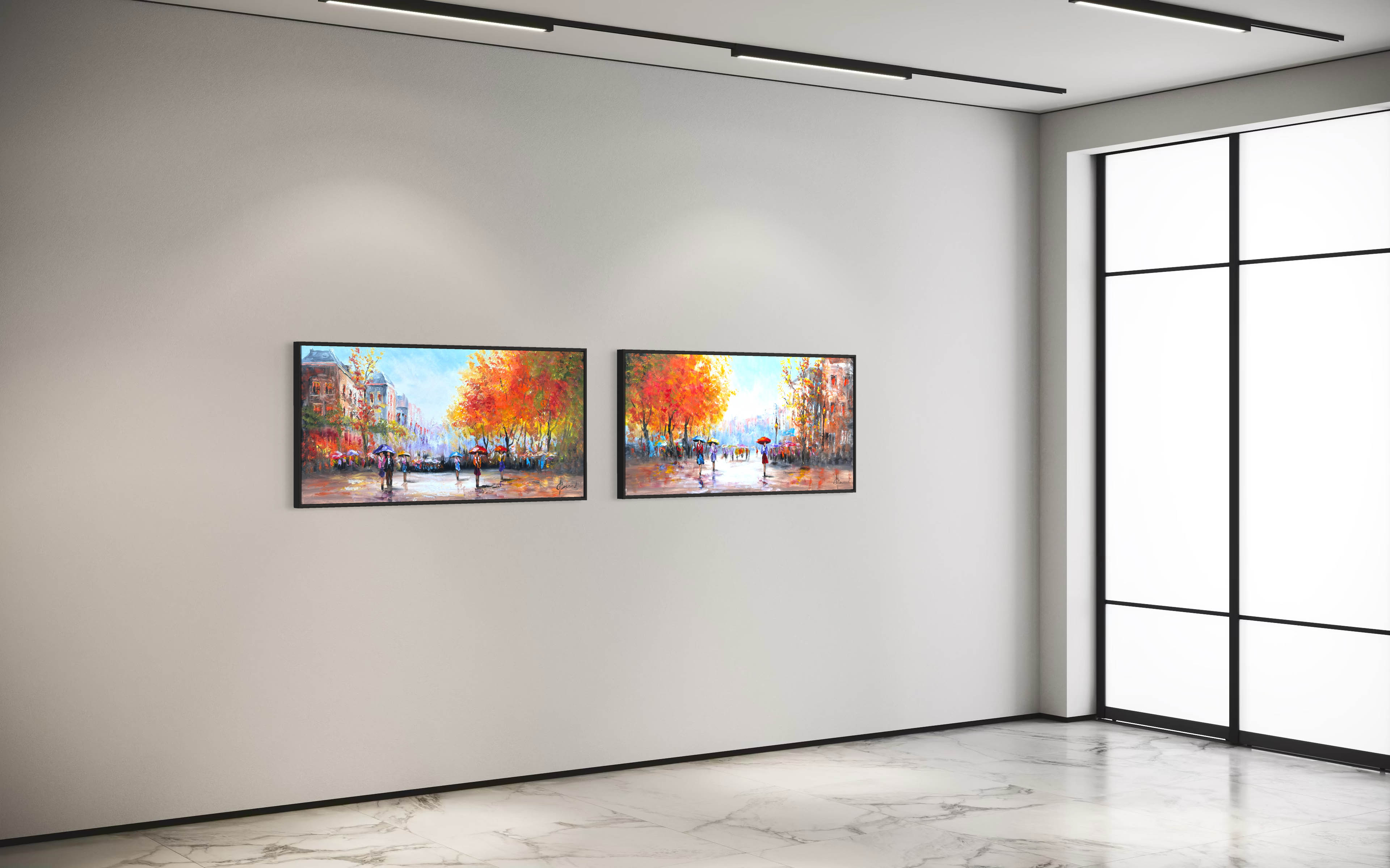 Schilderij Stadsgezicht VII