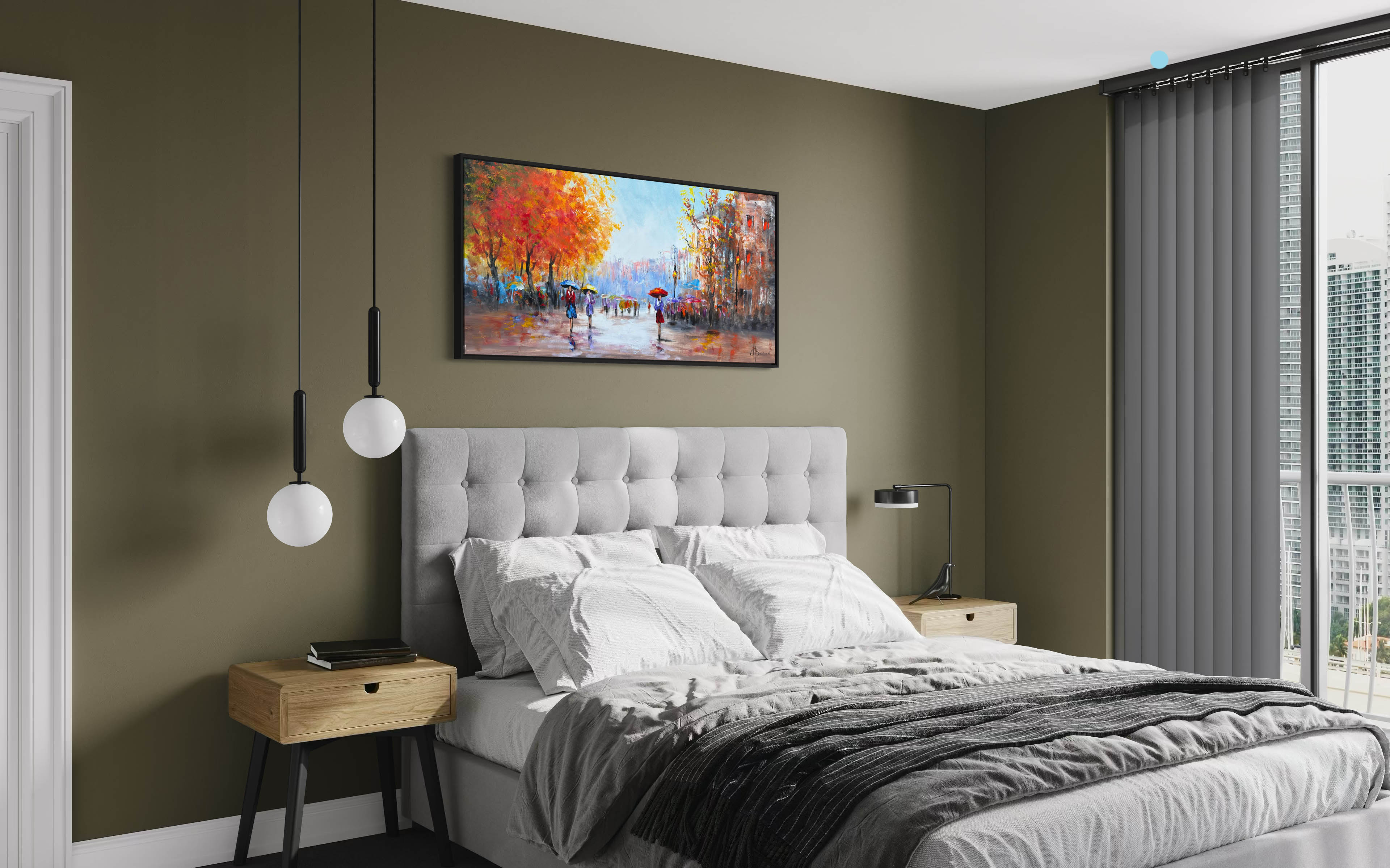 Schilderij Stadsgezicht VII