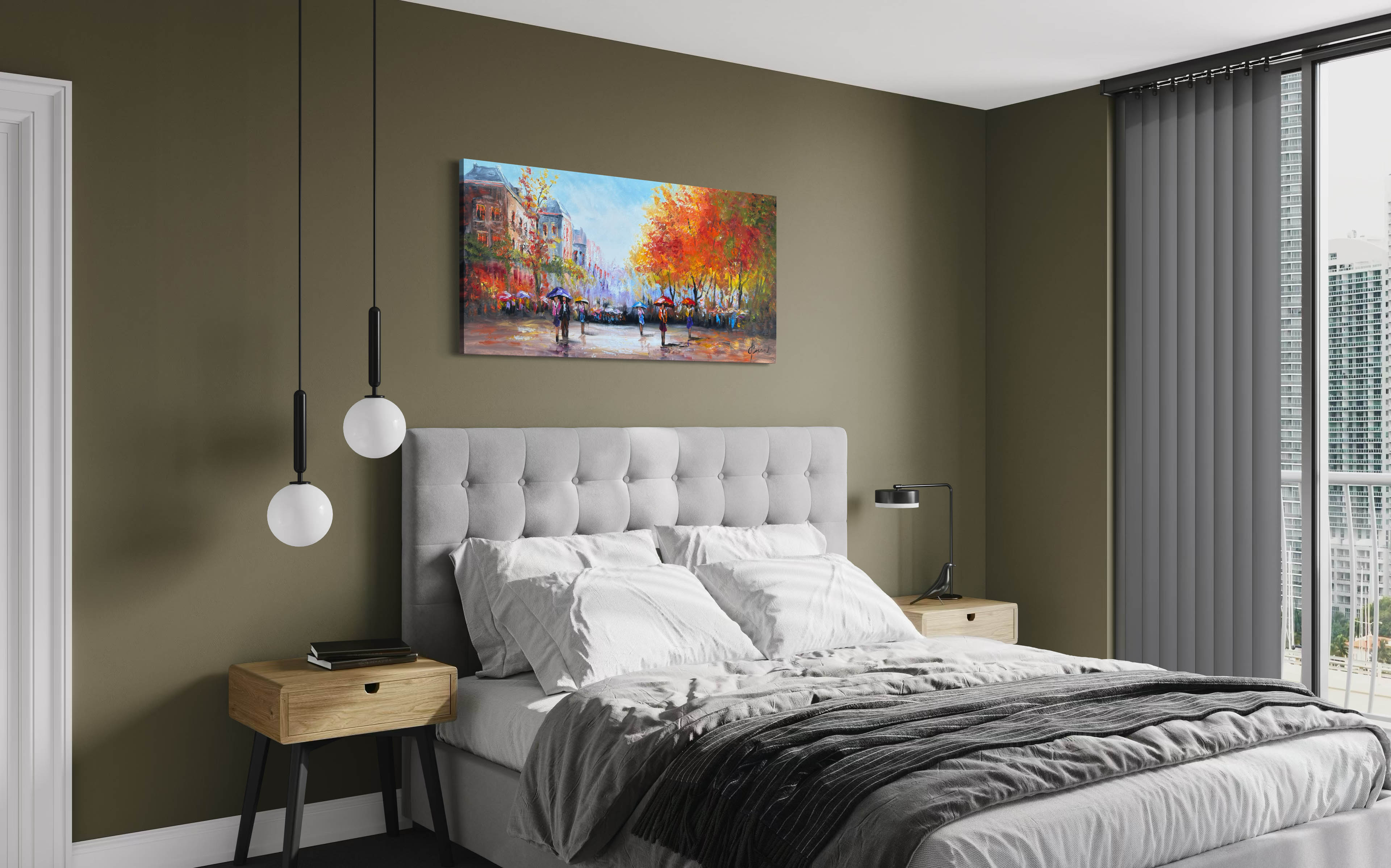 Schilderij Stadsgezicht VIII