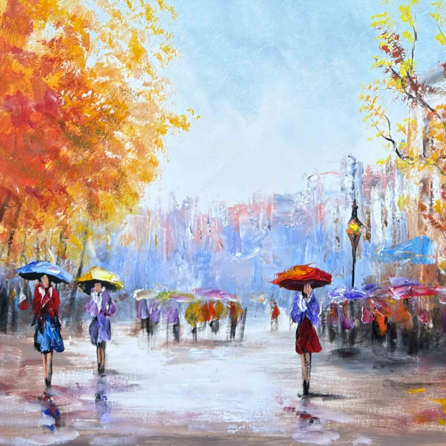 Schilderij Stadsgezicht VII