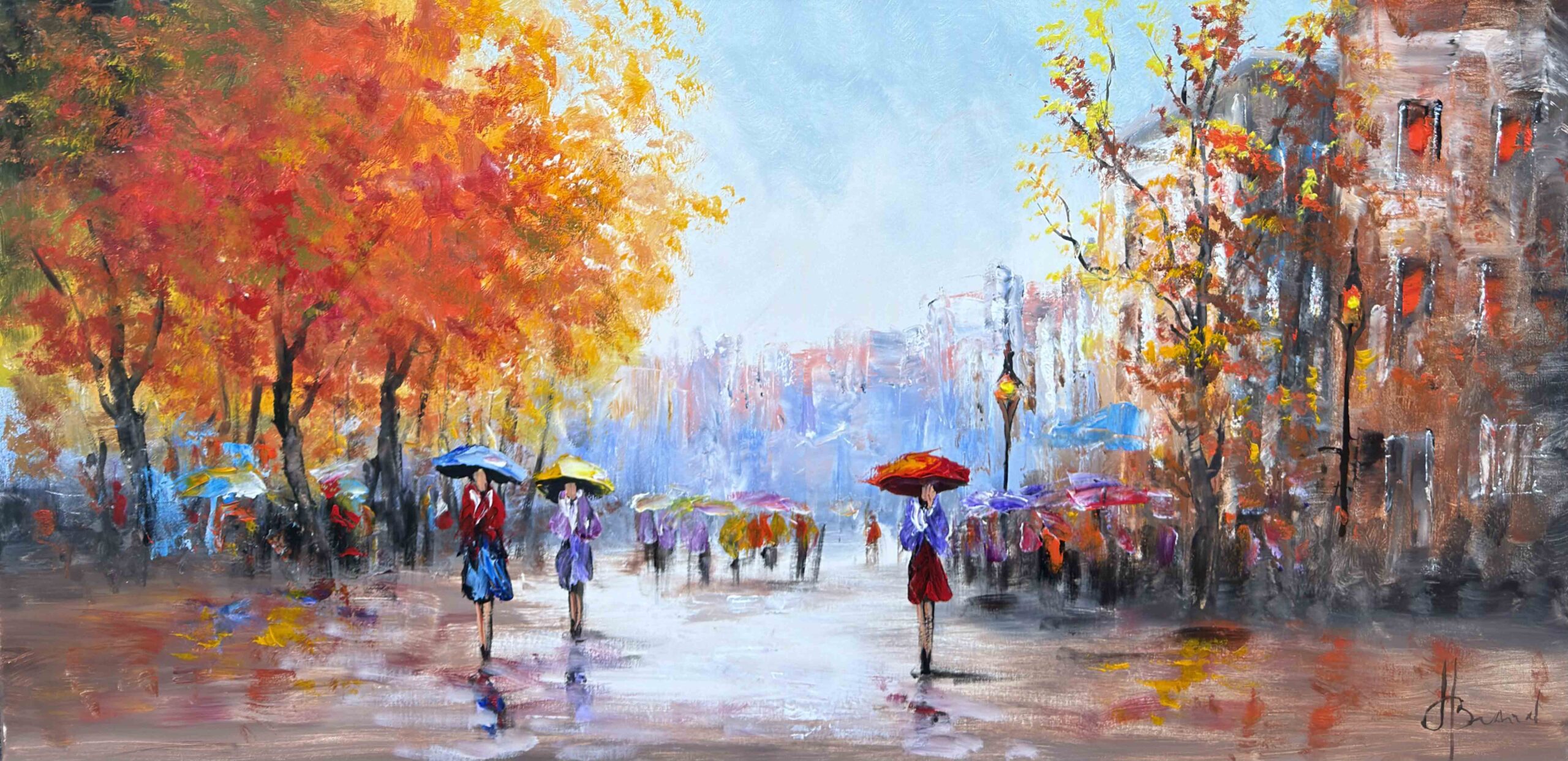 Schilderij Stadsgezicht VII