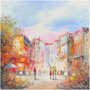 Schilderij Stadsgezicht IX